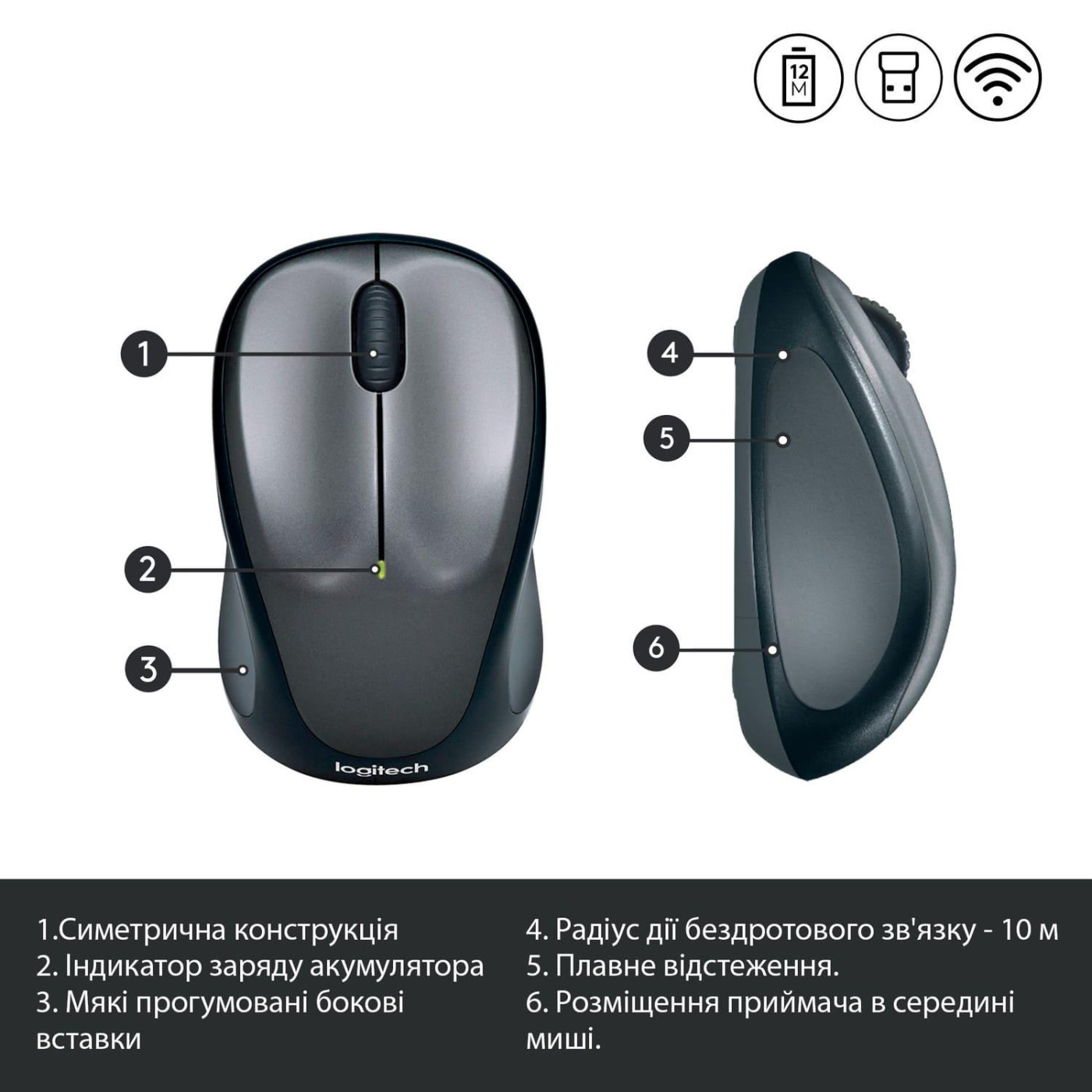 Беспроводная мышь Logitech M235 Wirreless Red (910-002496)