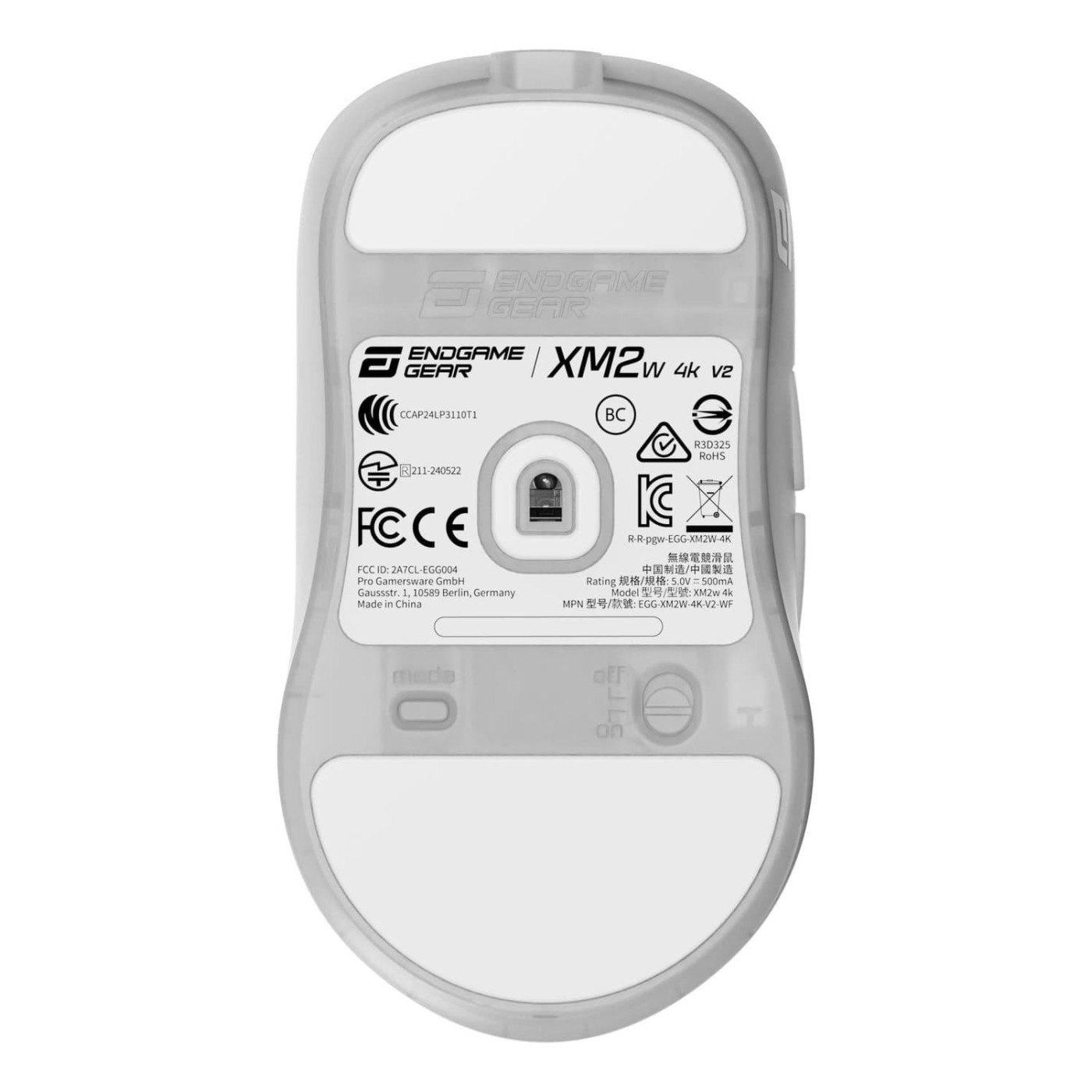Мышь ENDGAME GEAR XM2w 4k v2 White (Transparent) (PGW-EG-MOU-082)