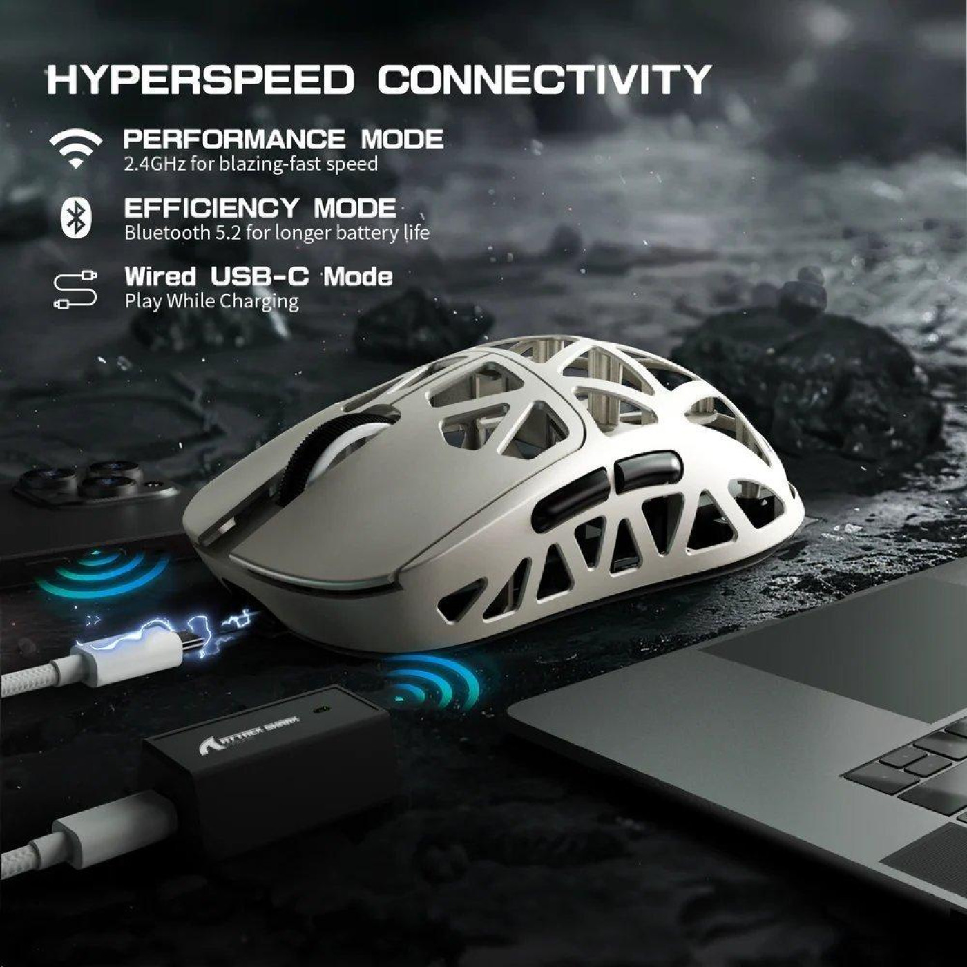 Мышь Attack Shark R2 Magnesium Alloy 8K (AS-6972792470375-W) White (G-000003833)