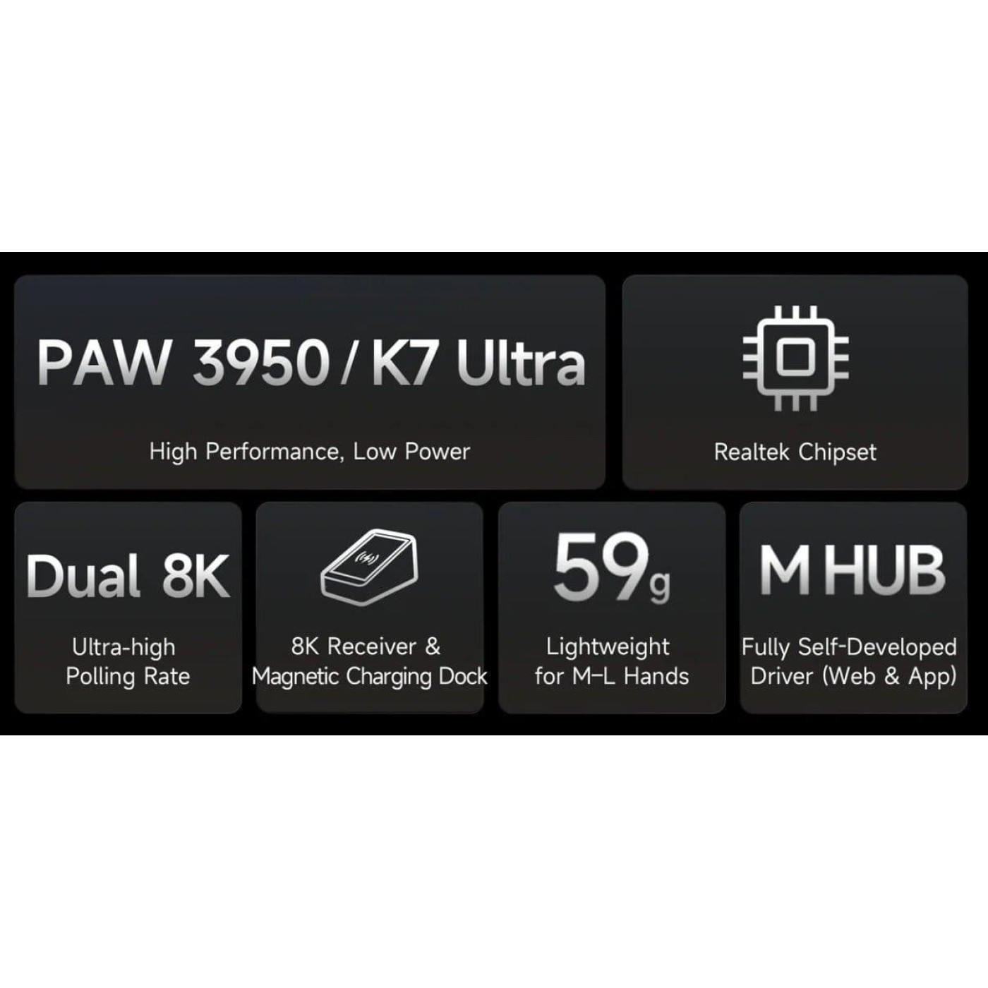 Мышь MCHOSE K7 Ultra Wireless (MC-K7-10) Rose Red (G-000004309)