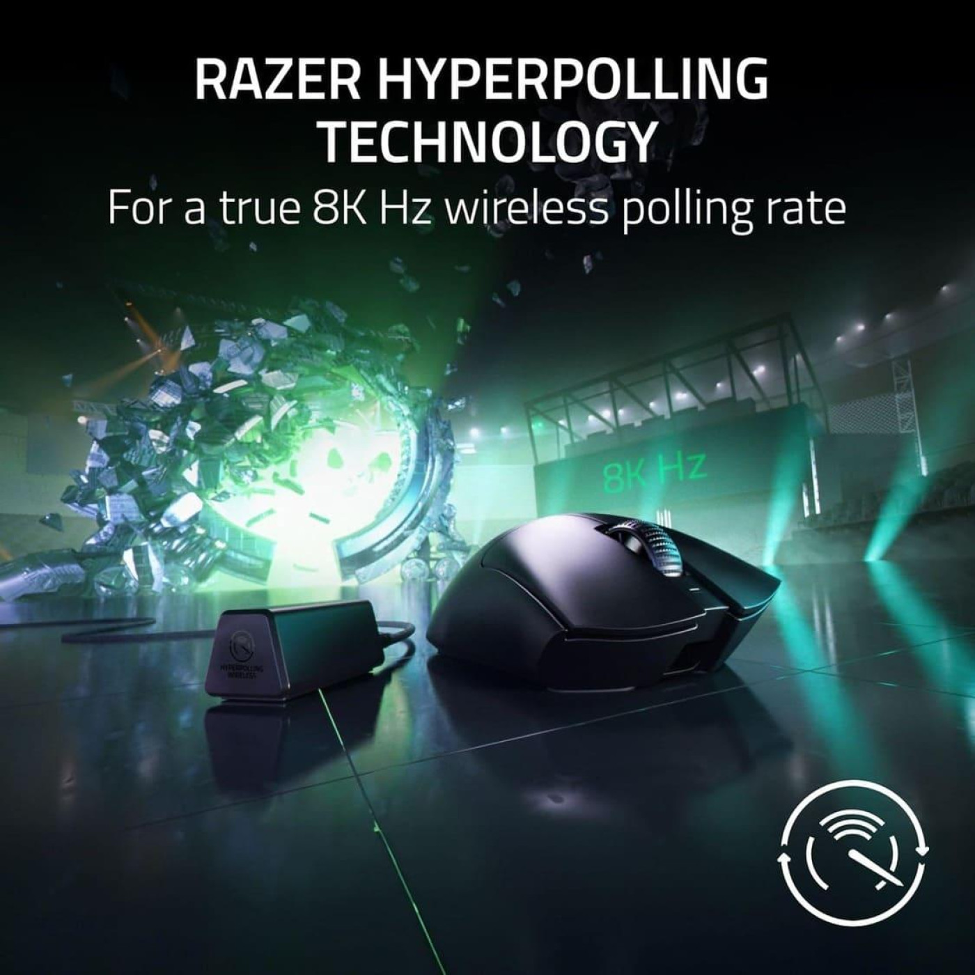 Бездротова миша Razer DeathAdder V3 PRO and HyperPolling Wireless Dongle (RZ01-04630300-R3WL)