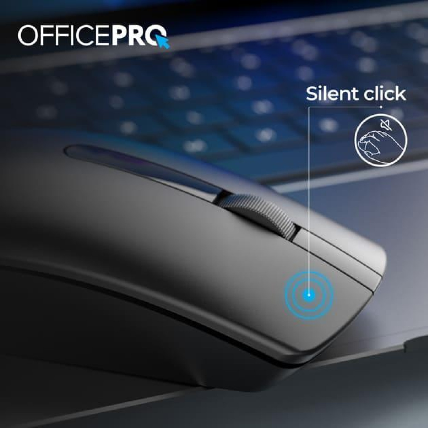 Беспроводная мышь OfficePro M175B Silent Click Wireless Black (M175B)