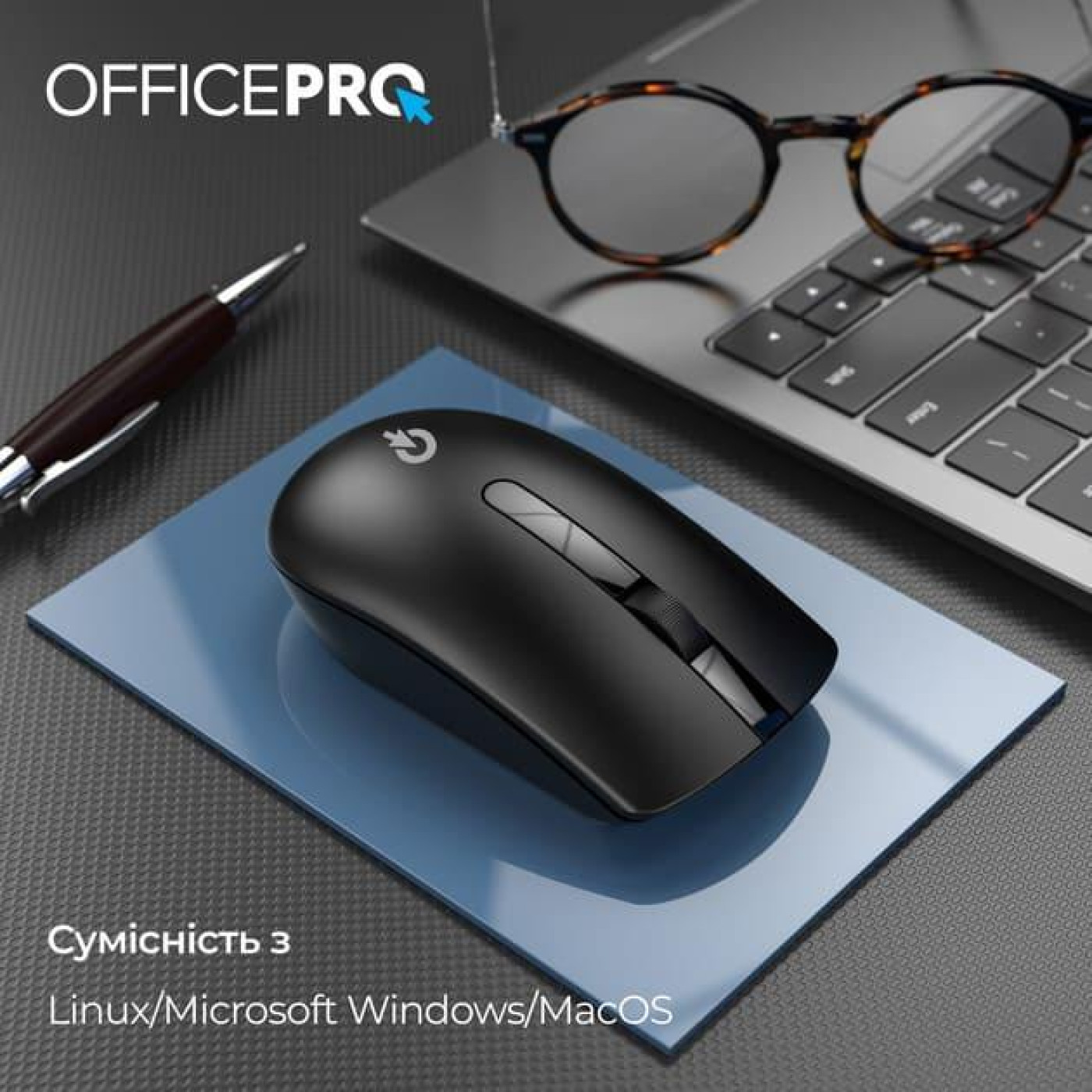 Беспроводная мышь OfficePro M175B Silent Click Wireless Black (M175B)