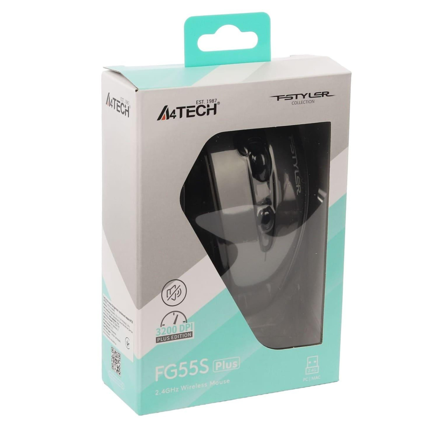 Миша A4Tech Fstyler FG55S Plus USB Grey (FG55S Plus (Grey))