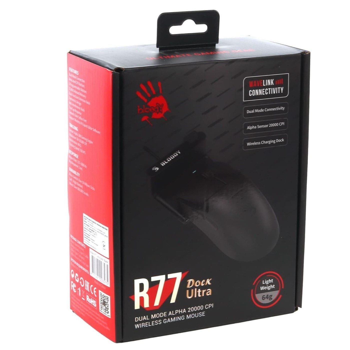 Мышь Bloody R77 Ultra Dock Black (R77 Ultra Dock (Black))
