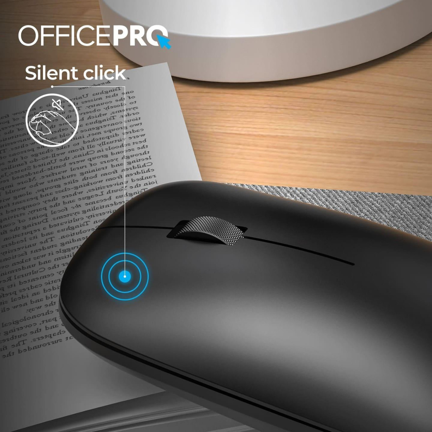 Беспроводная мышь OfficePro M225B Silent Click Wireless Black (M225B)