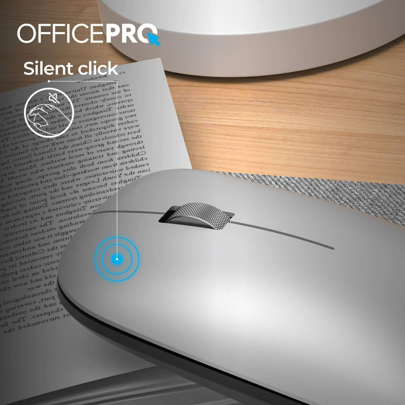 Бездротова миша OfficePro M225S Silent Click Wireless Silver (M225S)