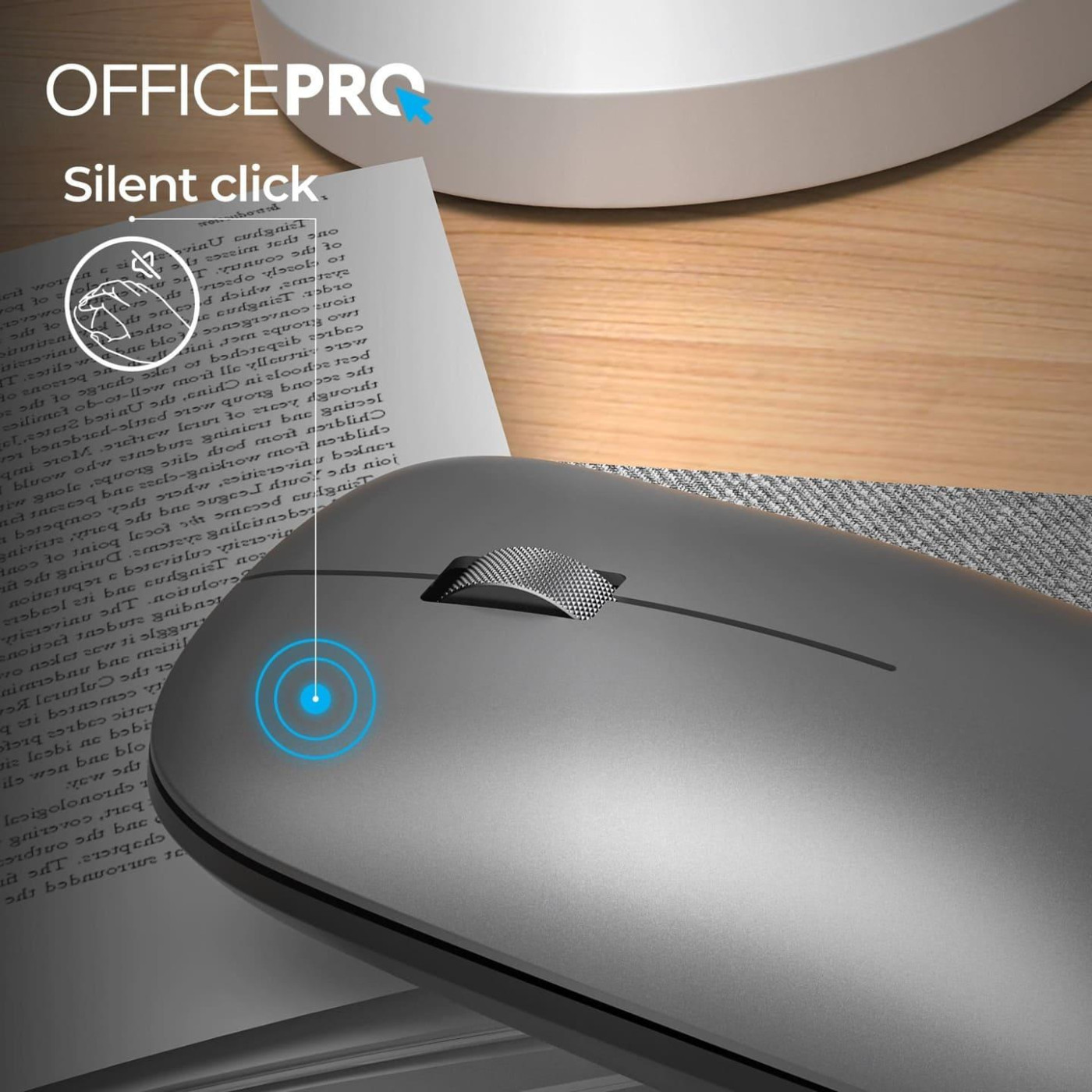 Беспроводная мышь OfficePro M225G Silent Click Wireless Gray (M225G)