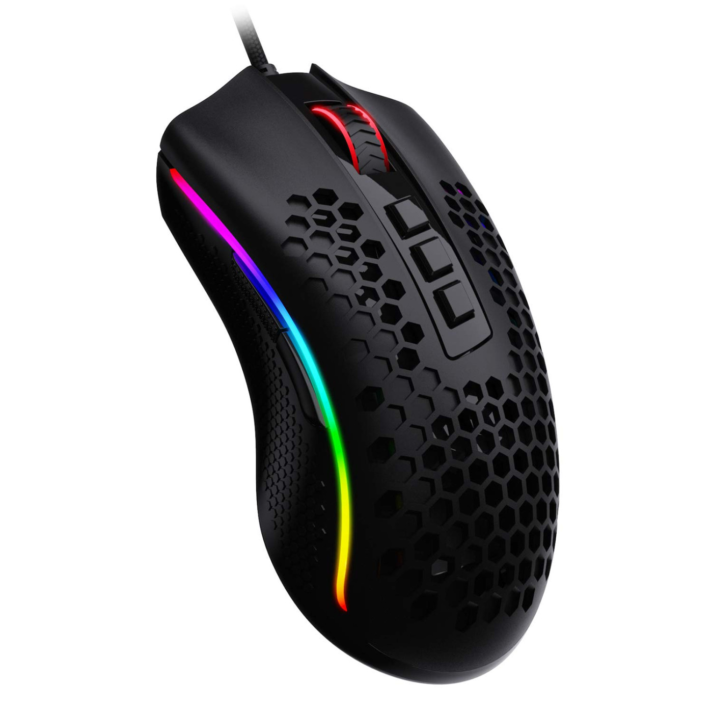 Мышь Redragon Storm M808 RGB Optical, игрова, 12400dpi., 7кн., Ultralight чорна (77854)