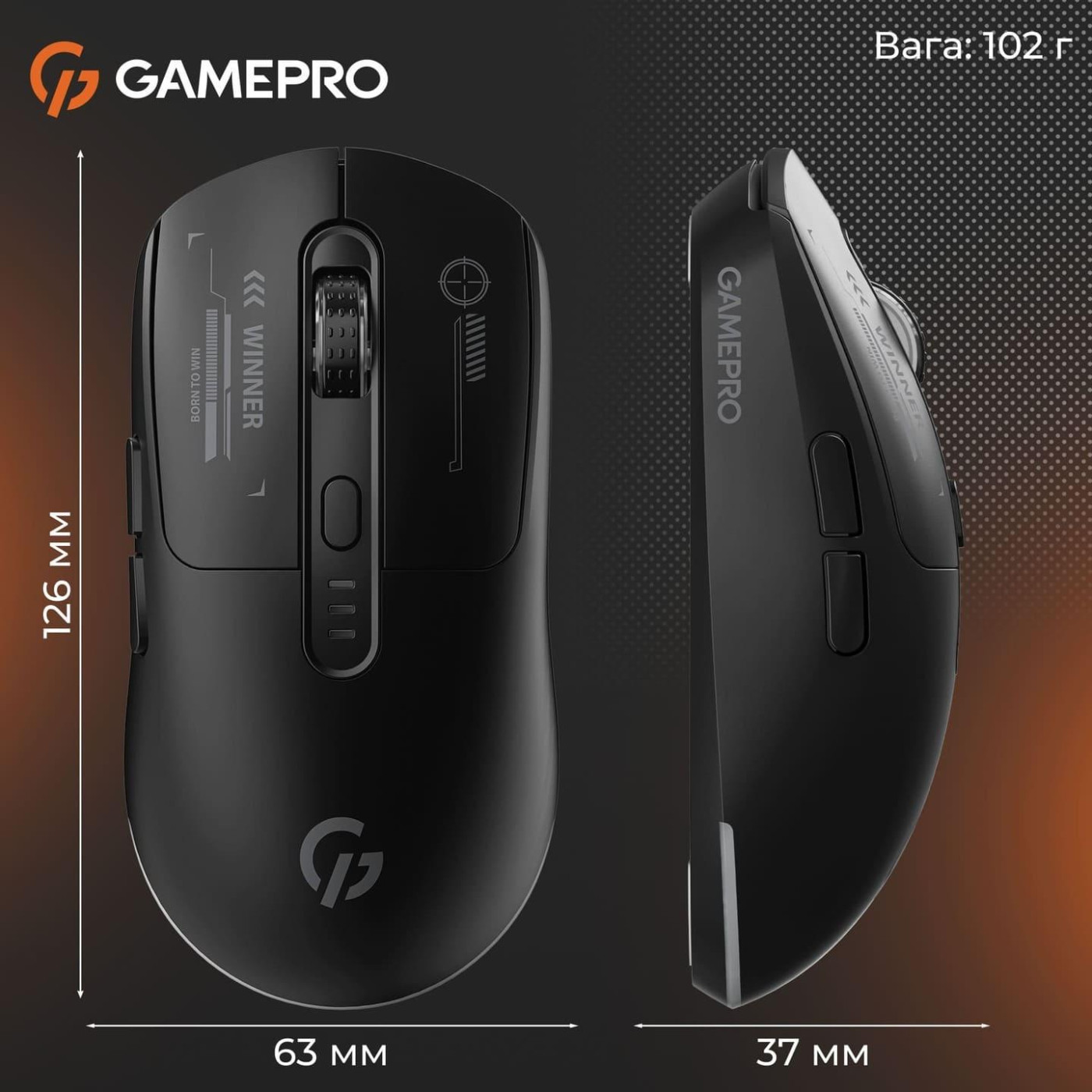 Миша GamePro Genesis Winner Black (GM079B)