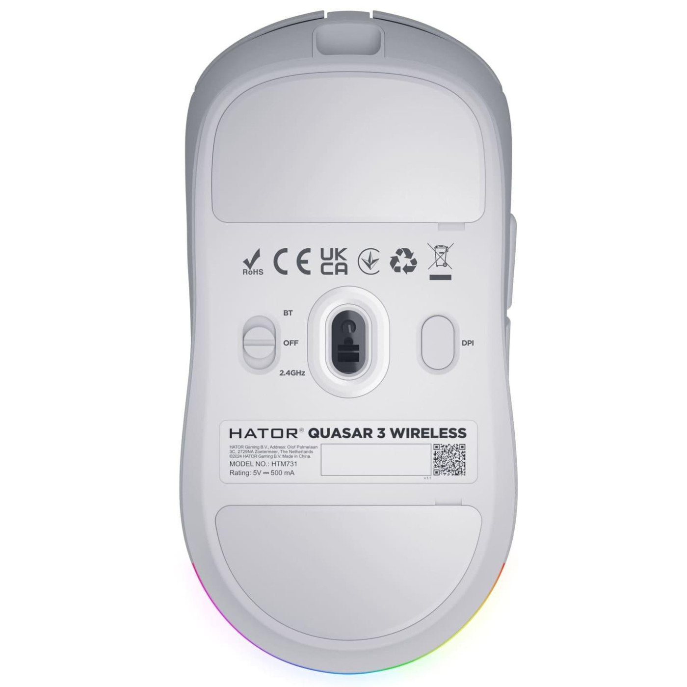 Миша HATOR Quasar 3 Wireless White (HTM731)