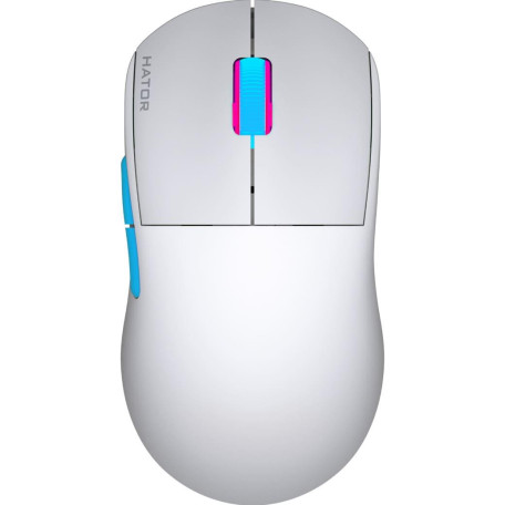 Бездротова миша HATOR Quasar 2 PRO Wireless White Cyan (HTM561WC)