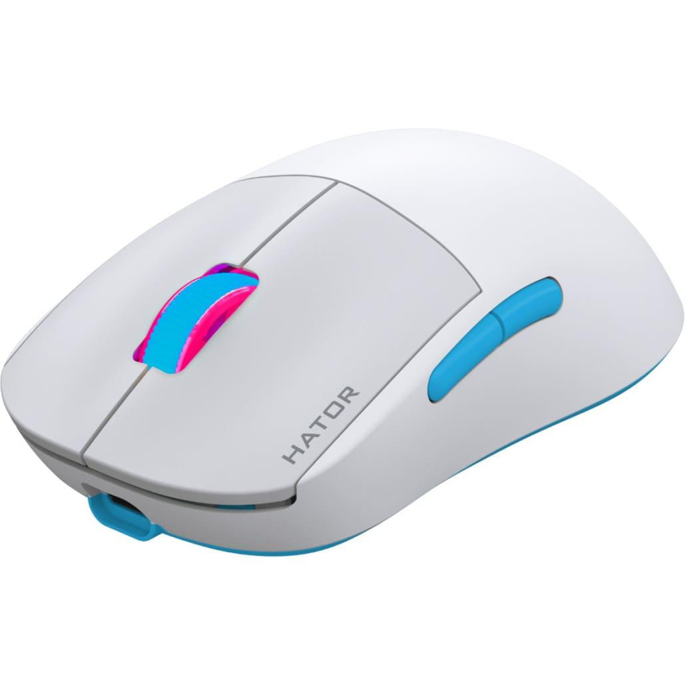 Бездротова миша HATOR Quasar 2 PRO Wireless White Cyan (HTM561WC)