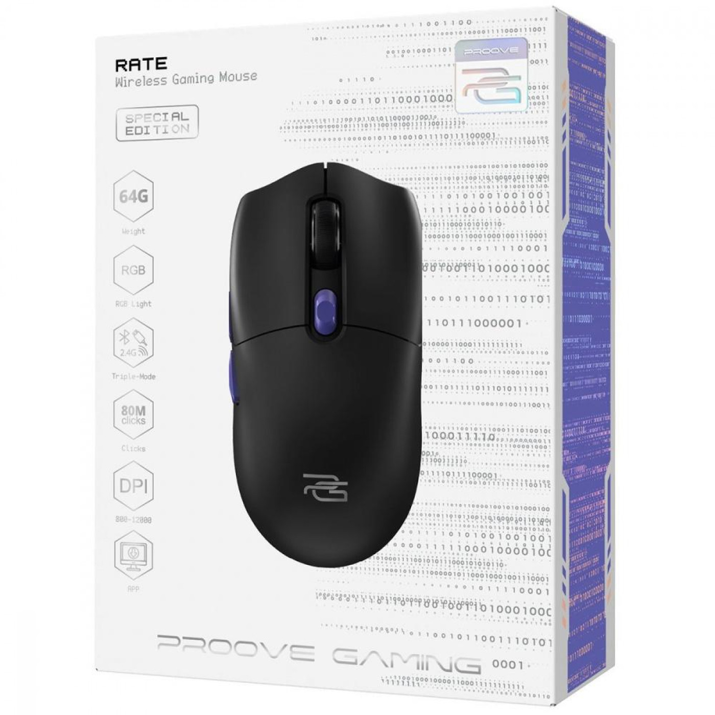 Миша Proove Gaming Rate Special Edition Black Purple (CMRTWRS03001)