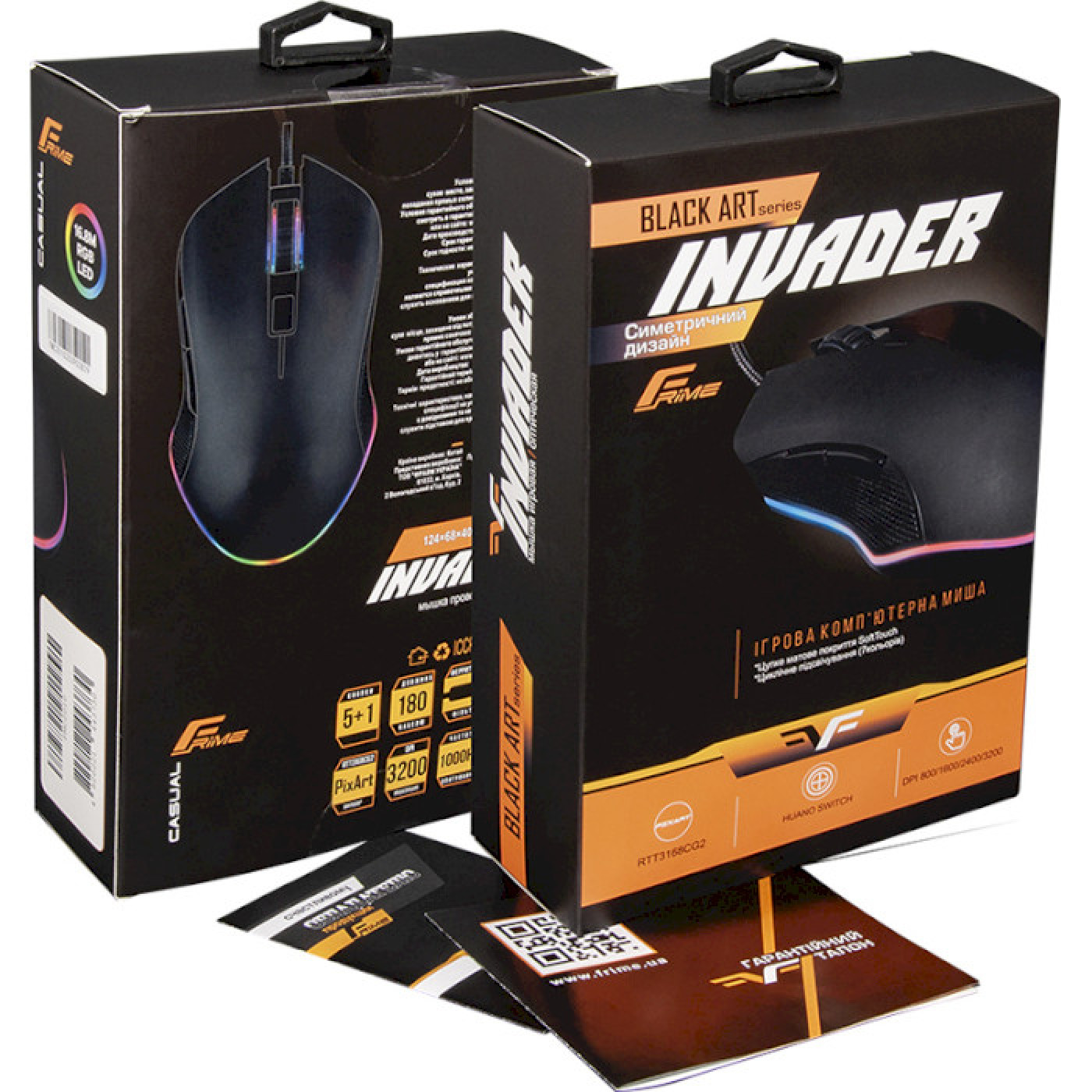 Мышь Frime Invader USB Black (FMC2010)