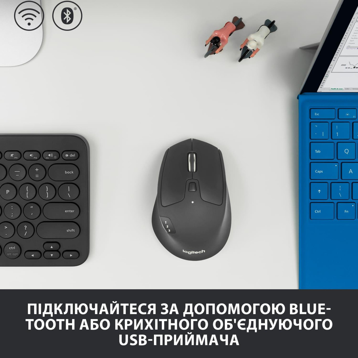 Бездротова миша Logitech M720 Triathlon Wireless/Bluetooth (910-004791)