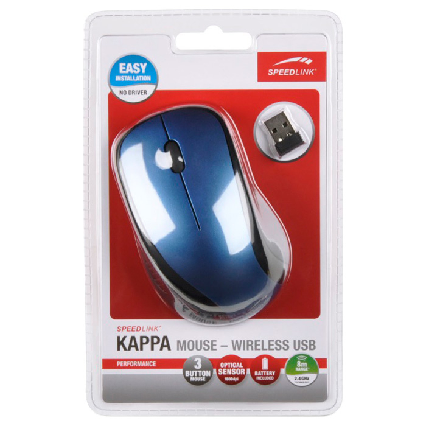 Мышь Speedlink KAPPA Mouse - Wireless USB, blue (SL-630011-BE)