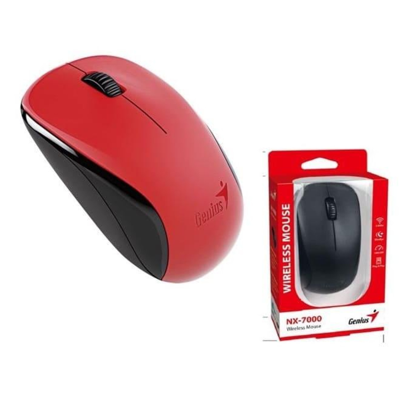 Беспроводная мышь Genius NX-7000 Wireless Red (31030027403)