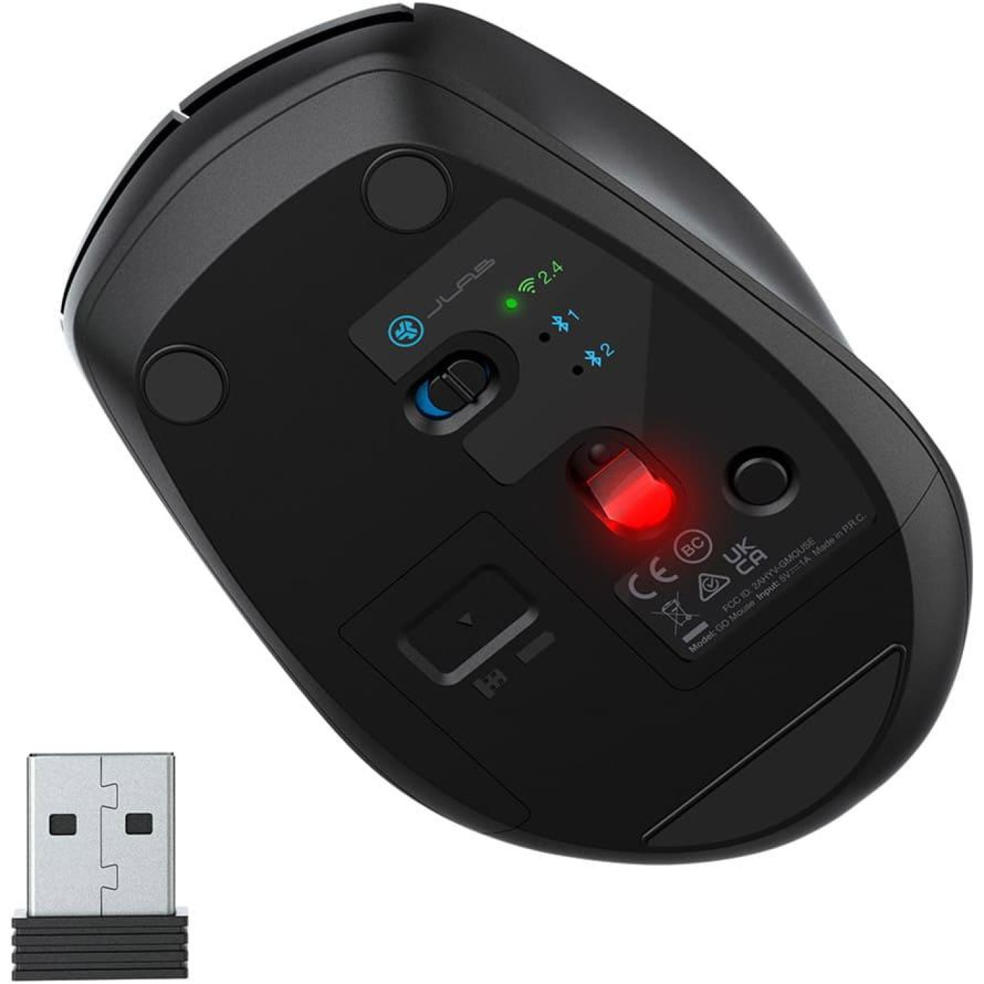 Мышь Jlab GO Charge Wireless Black (IEUMGOCHRGMSRBLK124)