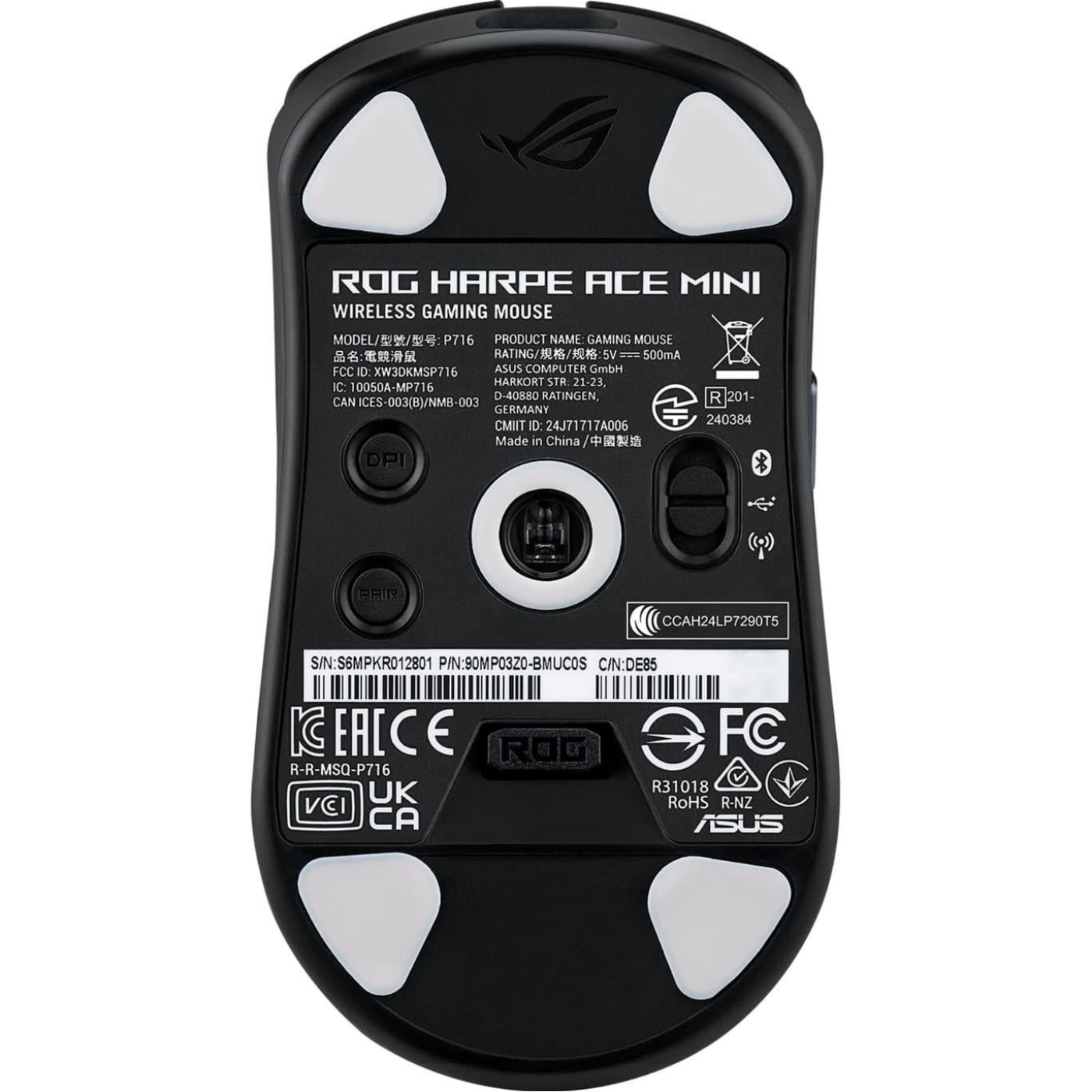 Мышь ASUS ROG Harpe Ace Mini Wireless Black (90MP03Z0-BMUA00)
