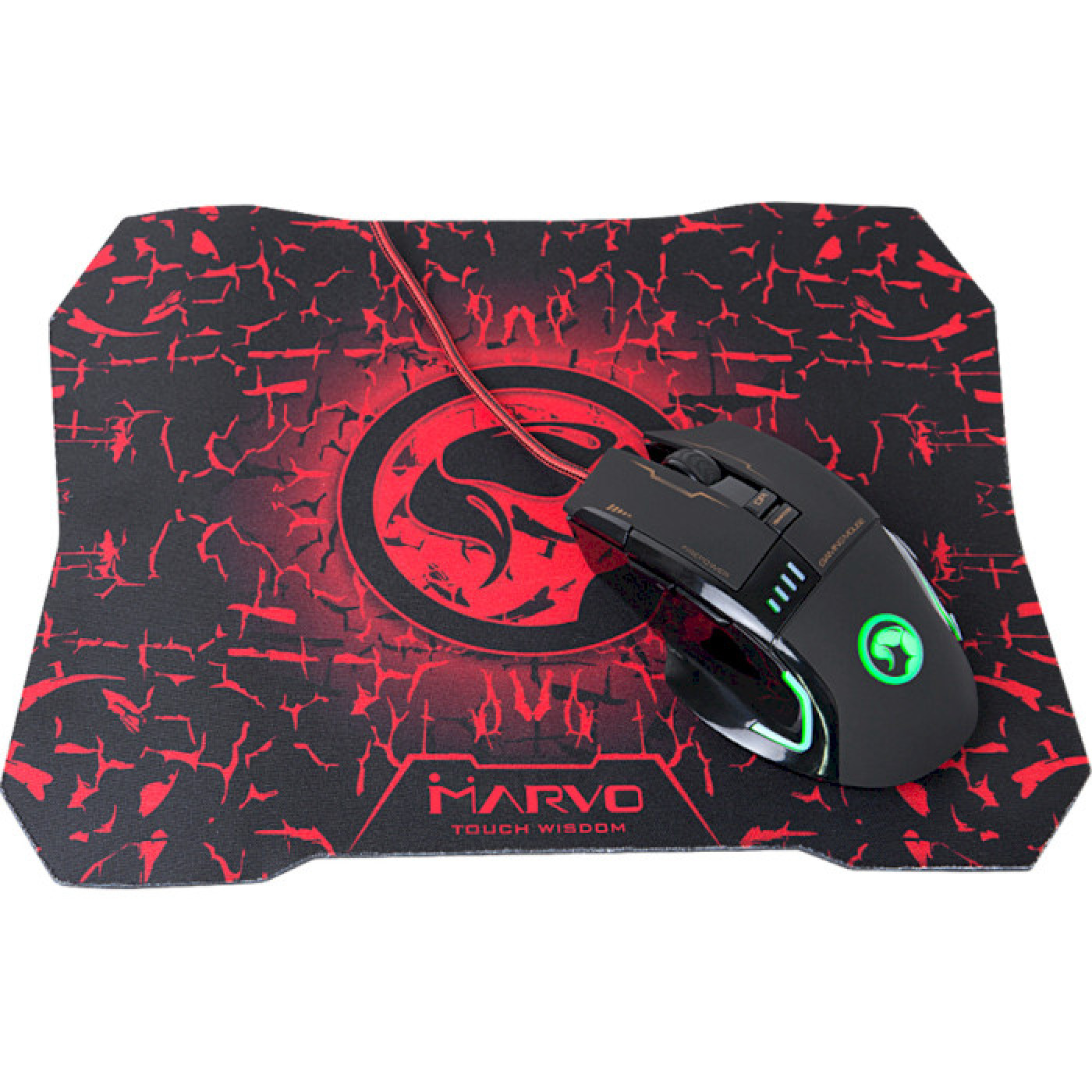 Миша Marvo G909L USB з ігровою поверхнею G1 Black (G909L+G1)