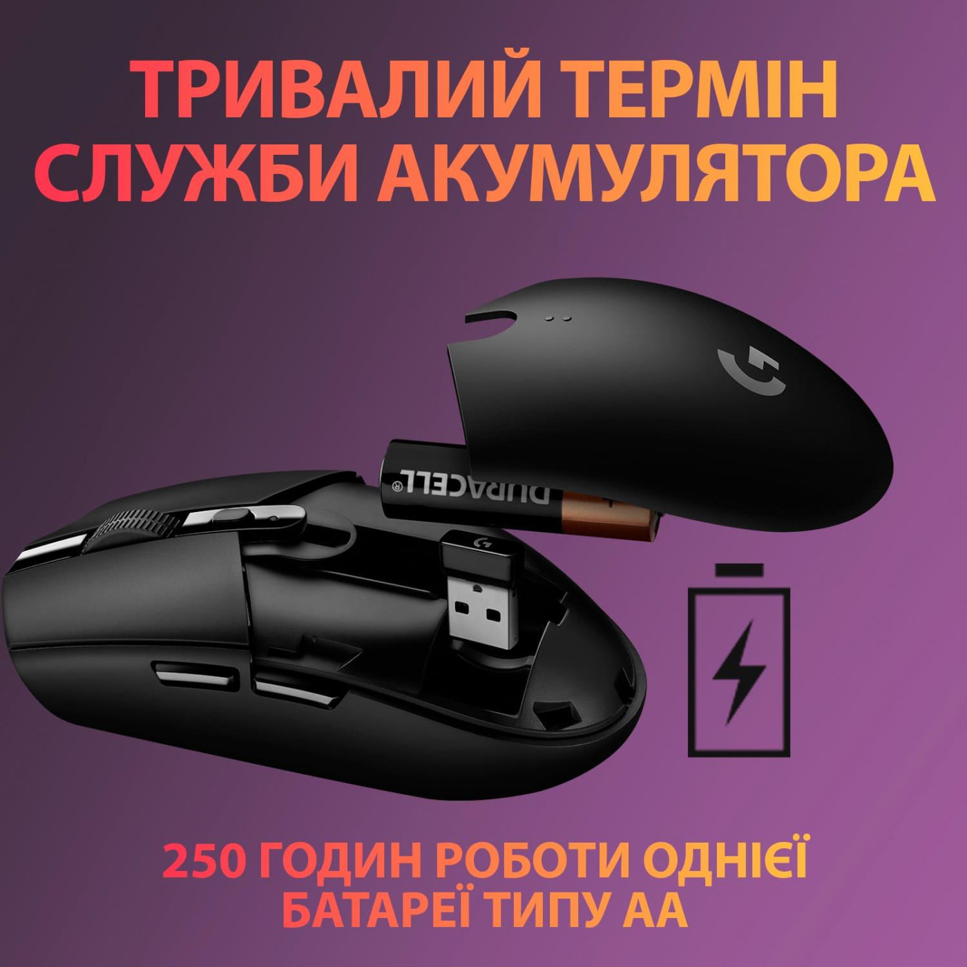 Беспроводная мышь Logitech G305 Lightspeed Wireless Black (910-005282) U1