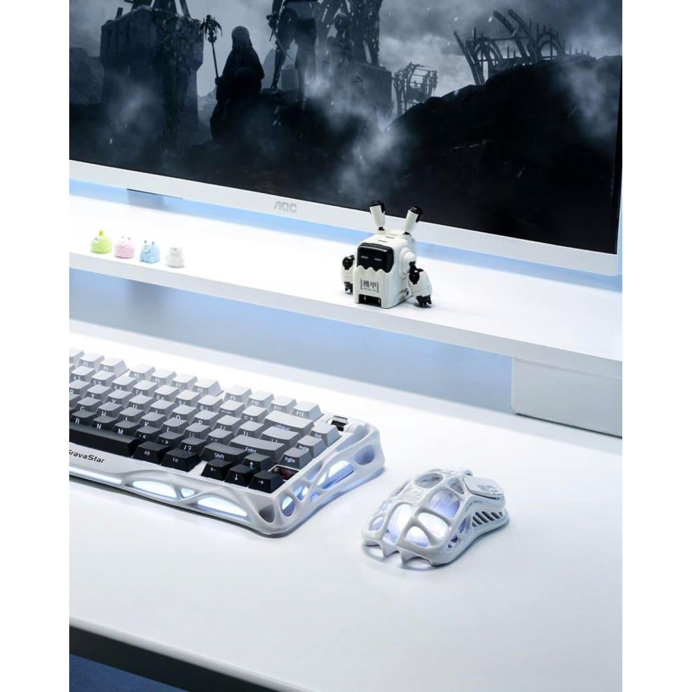 Мышь GravaStar Mercury M2 BT/WL/USB-A RGB Opaline White (GRAVASTARM2_WHT)