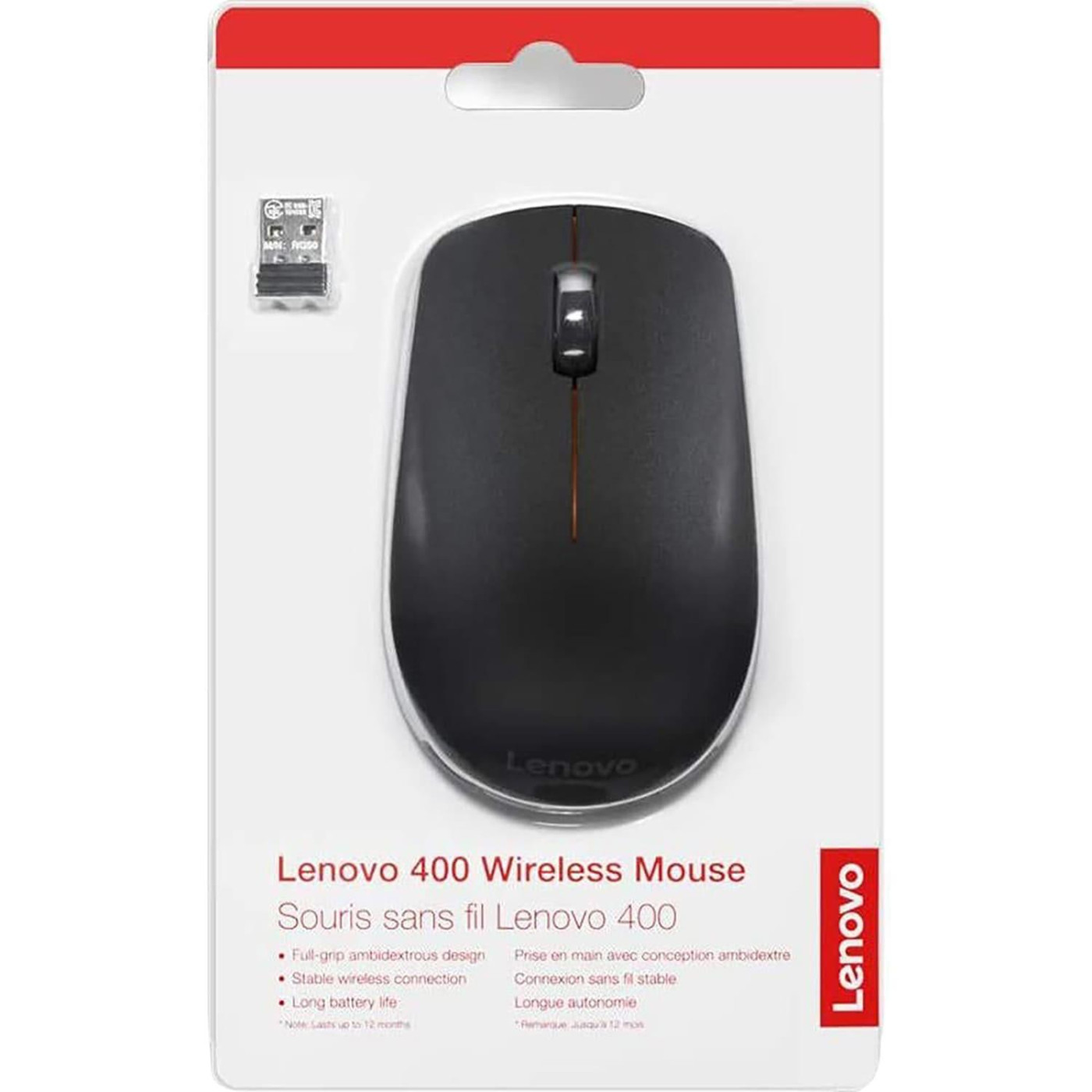 Мышь Lenovo 400 Wireless Mouse Black (GY50R91293)