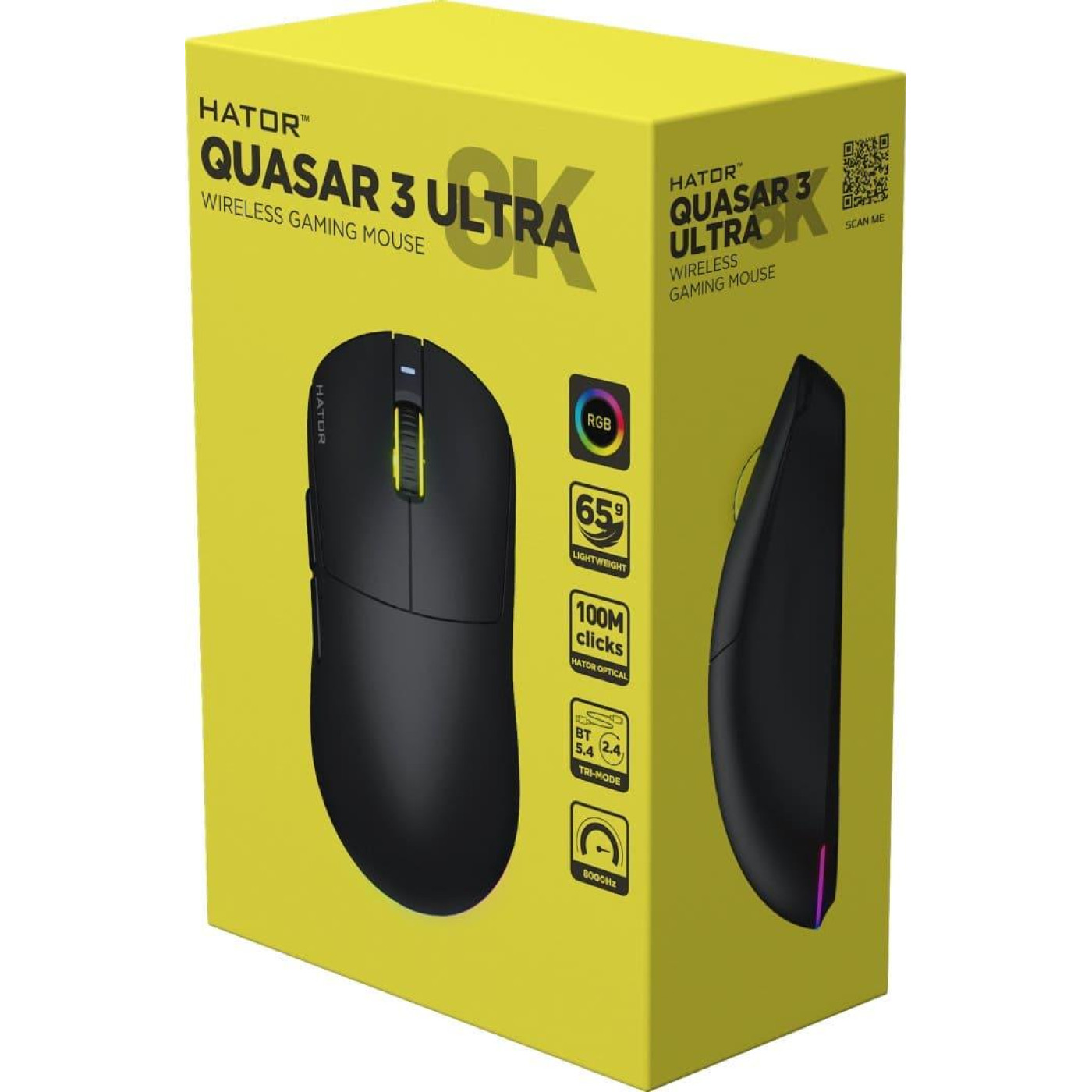 Миша HATOR Quasar 3 ULTRA 8K Wireless Black Edition (HTM772)