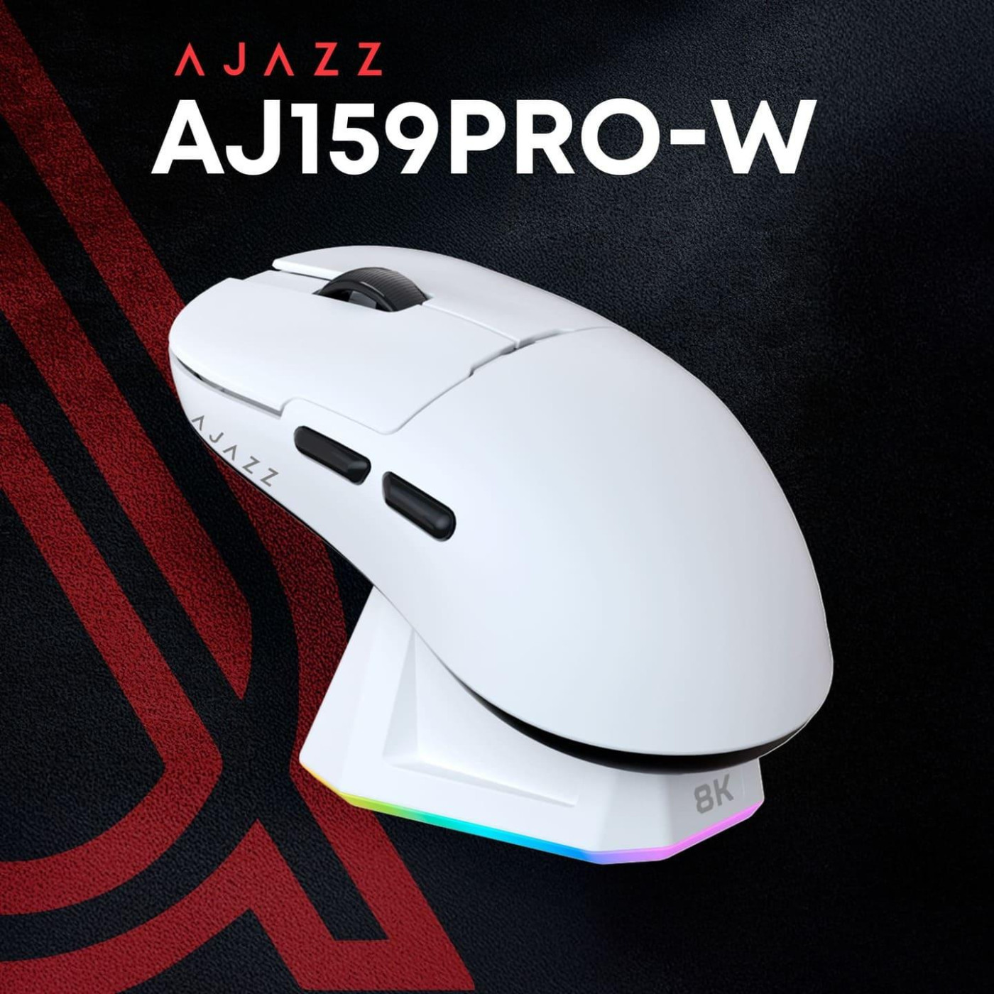 Мышь Ajazz AJ159PRO White 8K Charging Dock (AJ159-PRO-W)