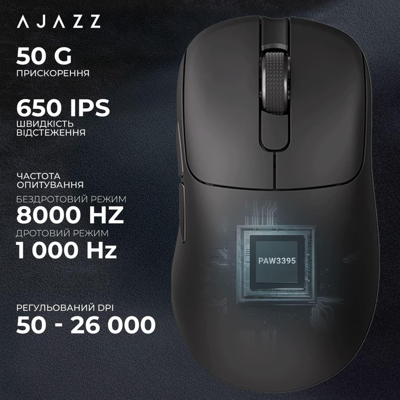 Мышь Ajazz AJ179PRO 8K Charging Dock Black (AJ179-PRO-B) U1