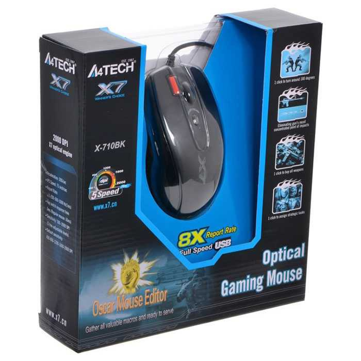 Миша A4Tech X-710BK USB Black (X-710BK USB (Black))