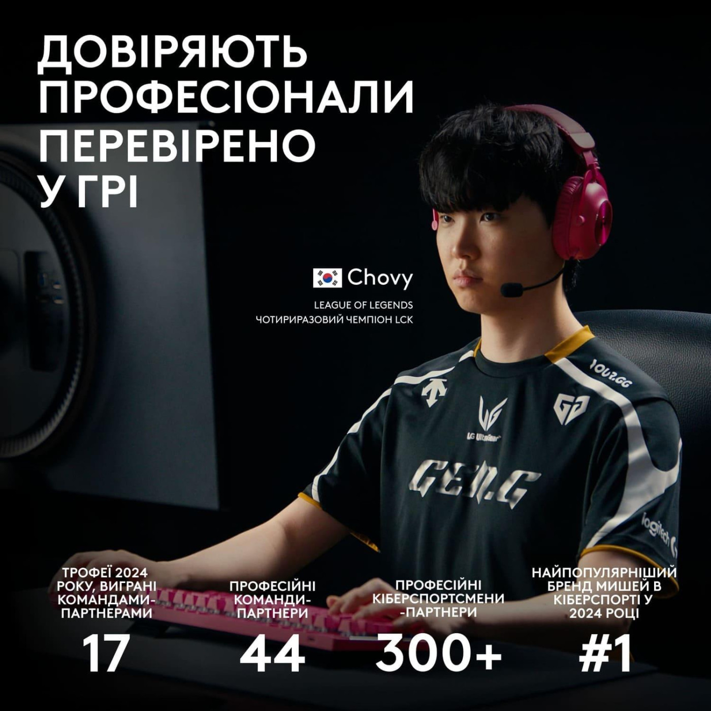 Мышь Logitech G Pro 2 LightSpeed Wireless Black (910-007295) Б/у