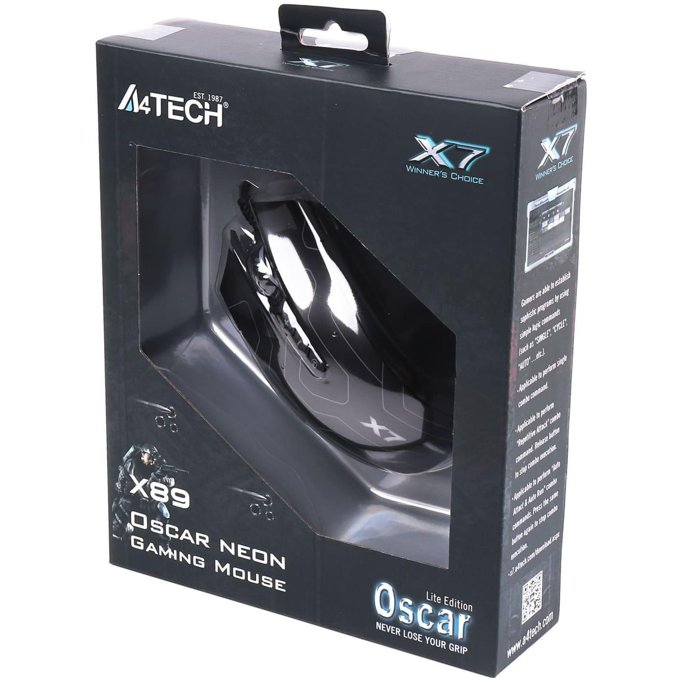 Мышь A4Tech X89 USB Black (X89 (Black))