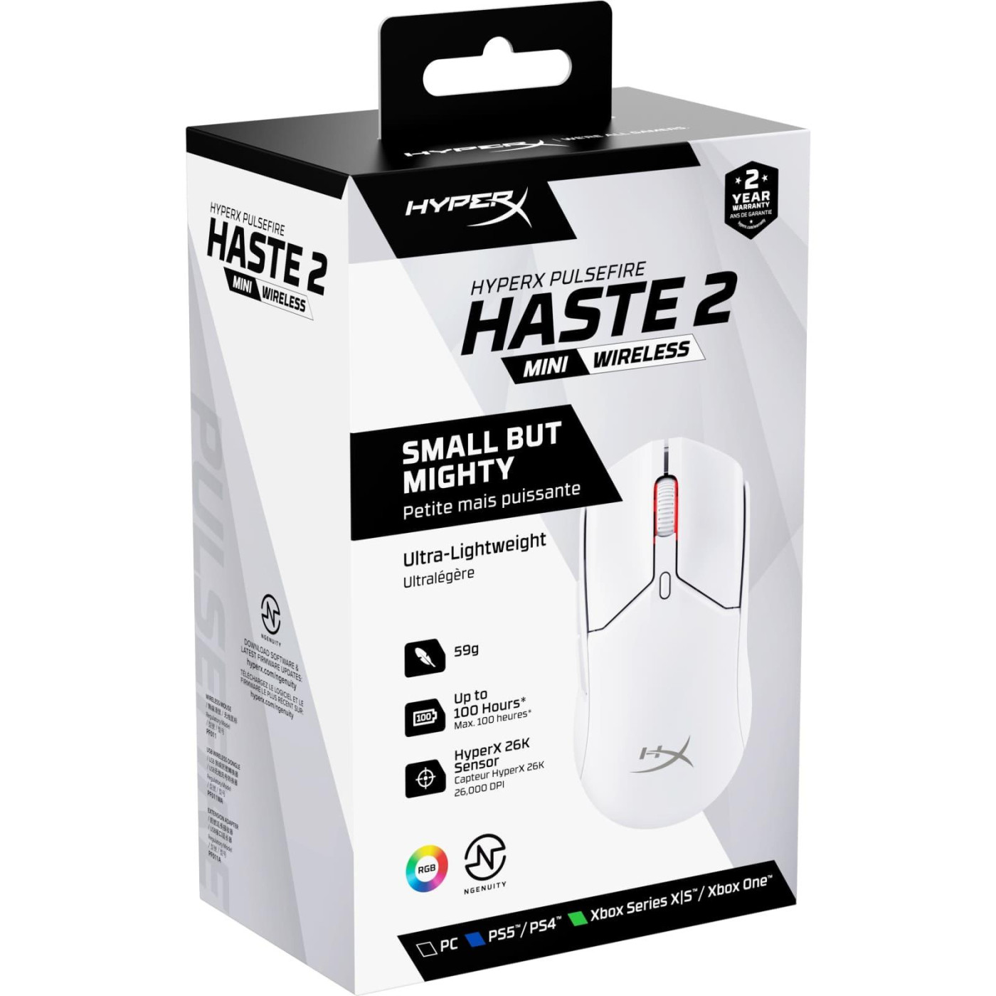 Бездротова миша HyperX Pulsefire Haste 2 Mini Wireless White (7D389AA)