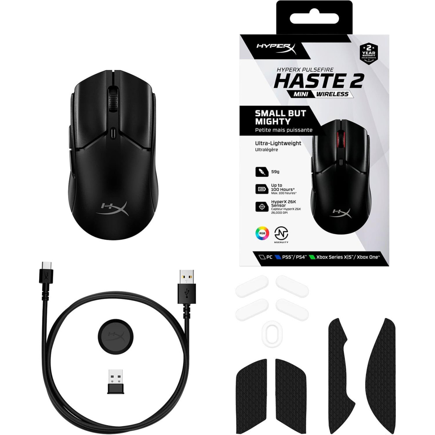 Бездротова миша HyperX Pulsefire Haste 2 Mini Wireless Black (7D388AA)