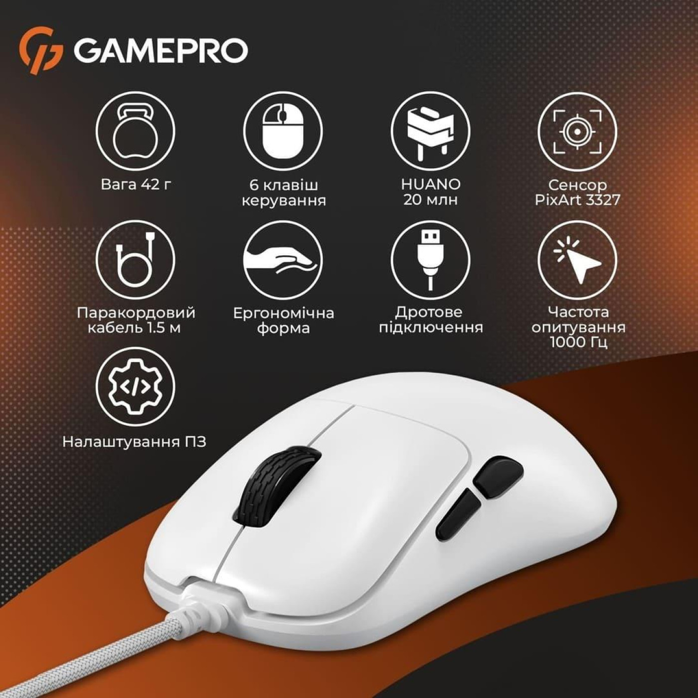 Мышь GamePro GM690W White (GM690W)