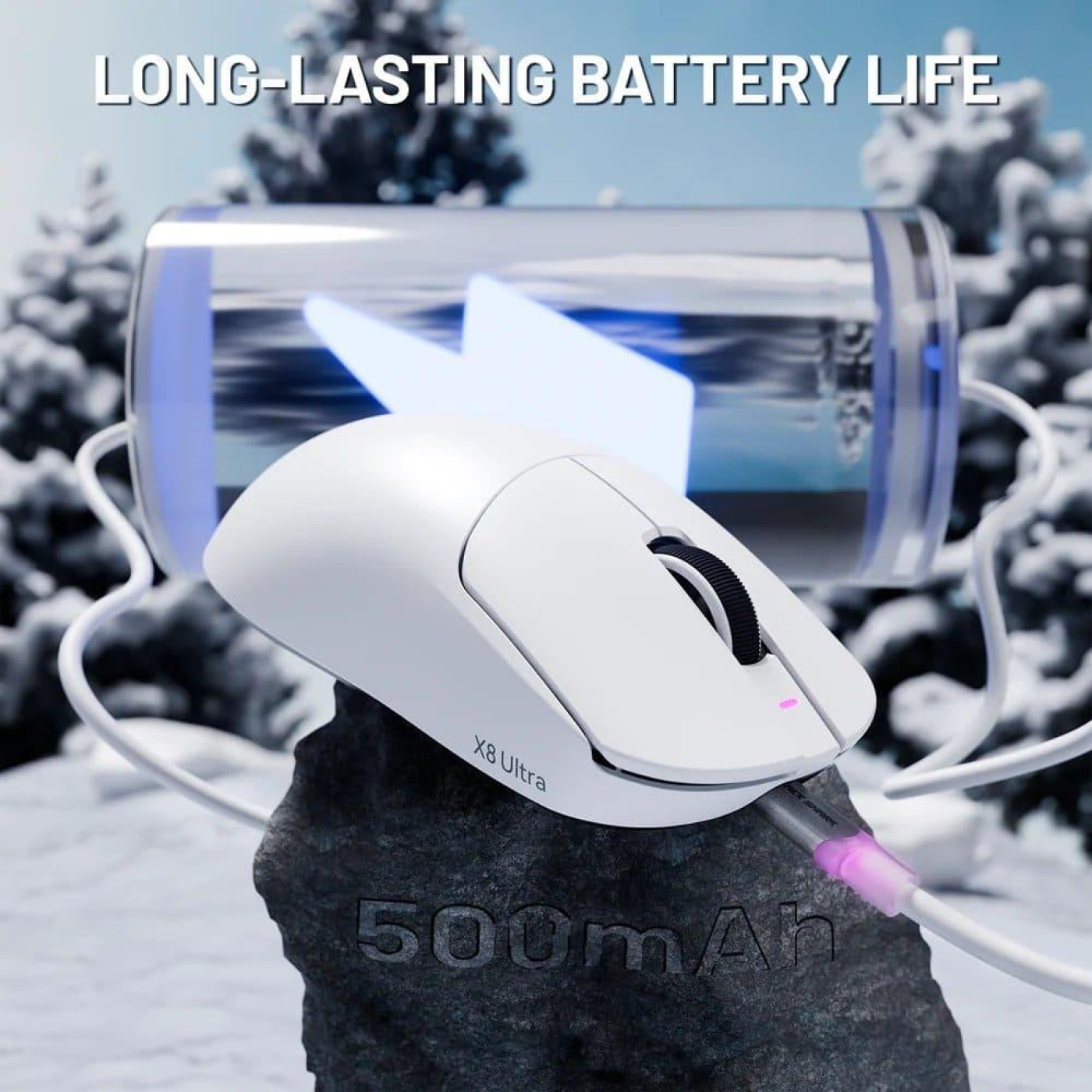 Мышь Attack Shark X8 Ultra Wireless (AS-6972792471839-W) White (G-000003622)