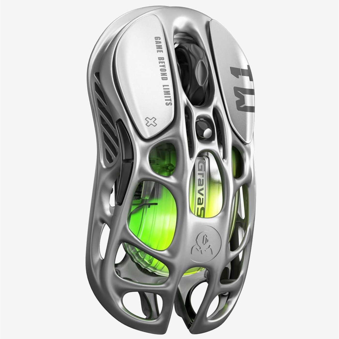 Беспроводная мышь GravaStar Mercury M1 Pro, magnesium alloy body, BT/WL/USB-A, RGB, Gunmetal Gray (GRAVASTARM1PRO_GRY)