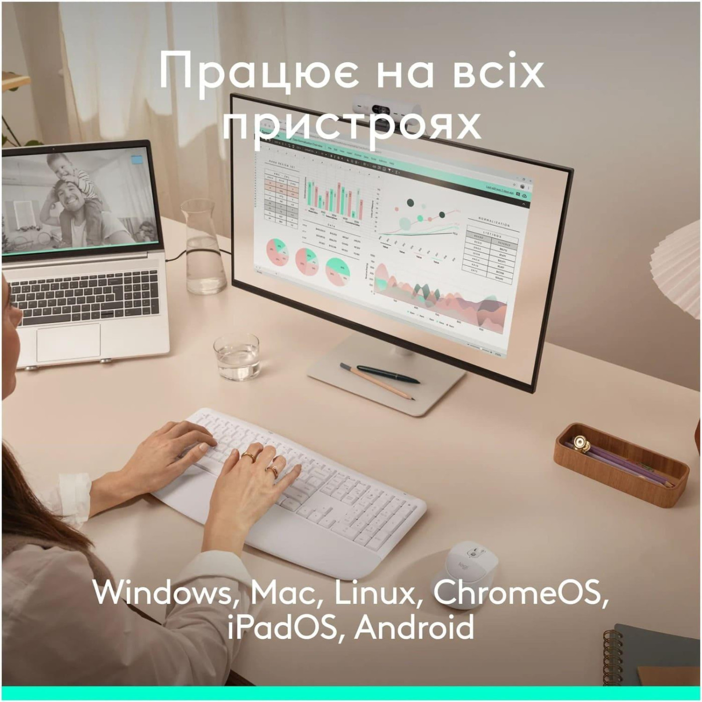 Мышь Logitech Signature Comfort Plus M850L Wireless Mouse Off-White (910-007716)