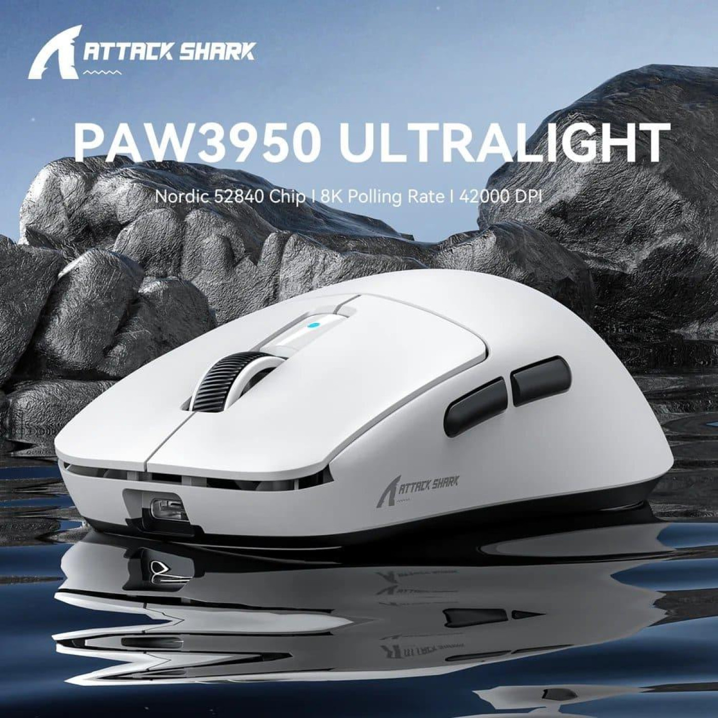Мышь Attack Shark R6 Wireless (AS-6972792470412-W) White (G-000003624)