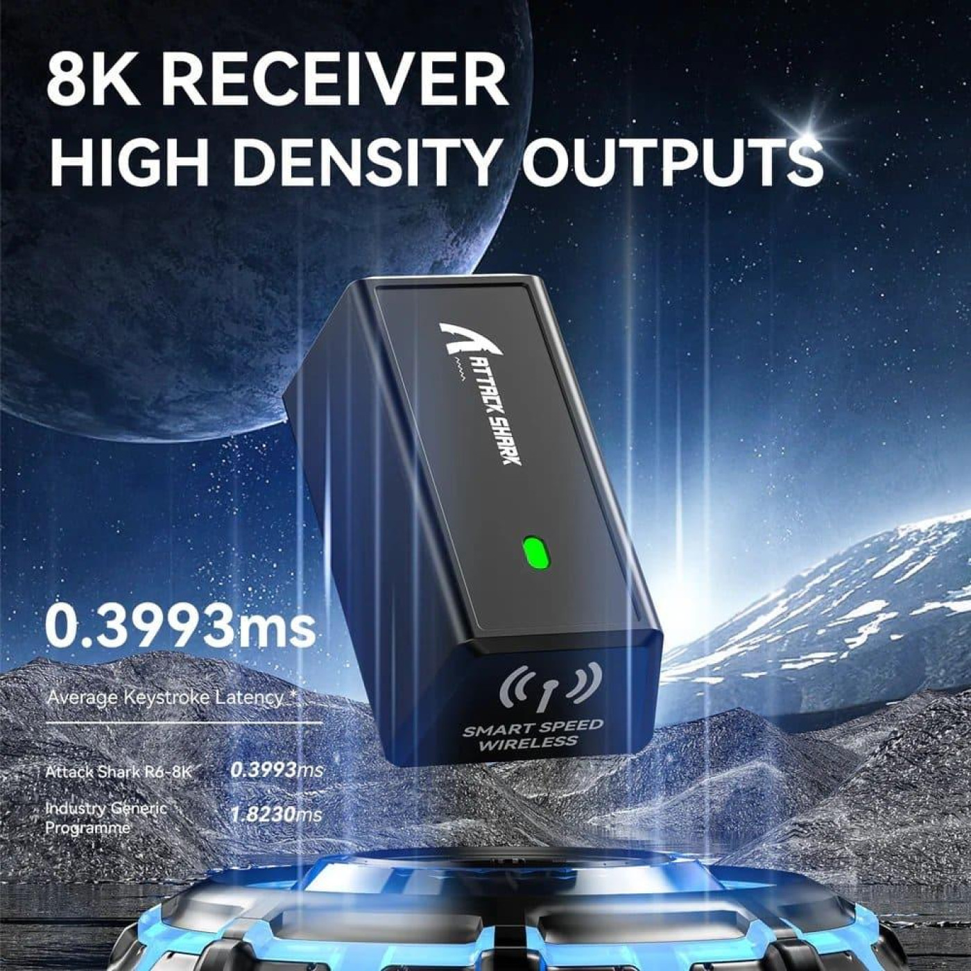 Мышь Attack Shark R6 Wireless (AS-6972792471204-B) Black (G-000003623)
