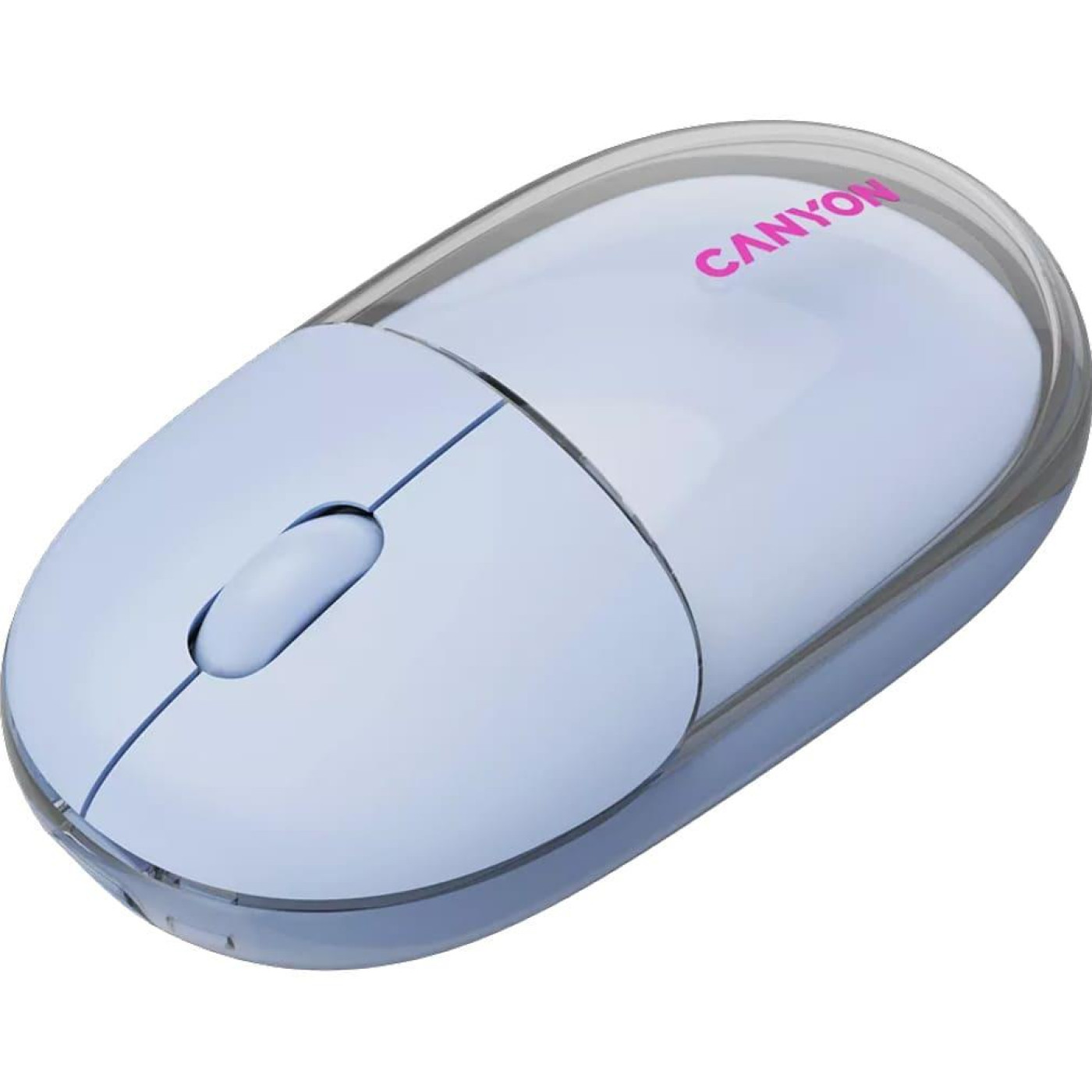 Мышь Canyon OnClick 24 BT/ Wireless Transparent/Blue (CNS-CMSW24BL)