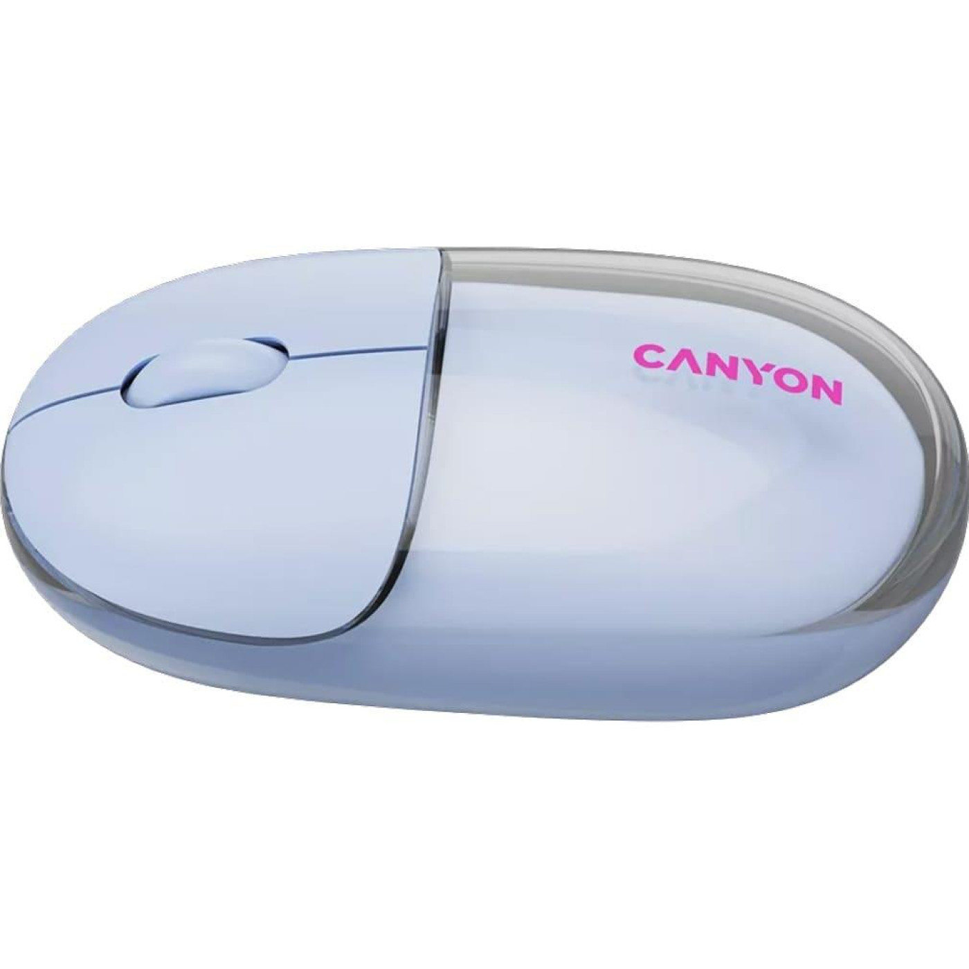 Мышь Canyon OnClick 24 BT/ Wireless Transparent/Blue (CNS-CMSW24BL)
