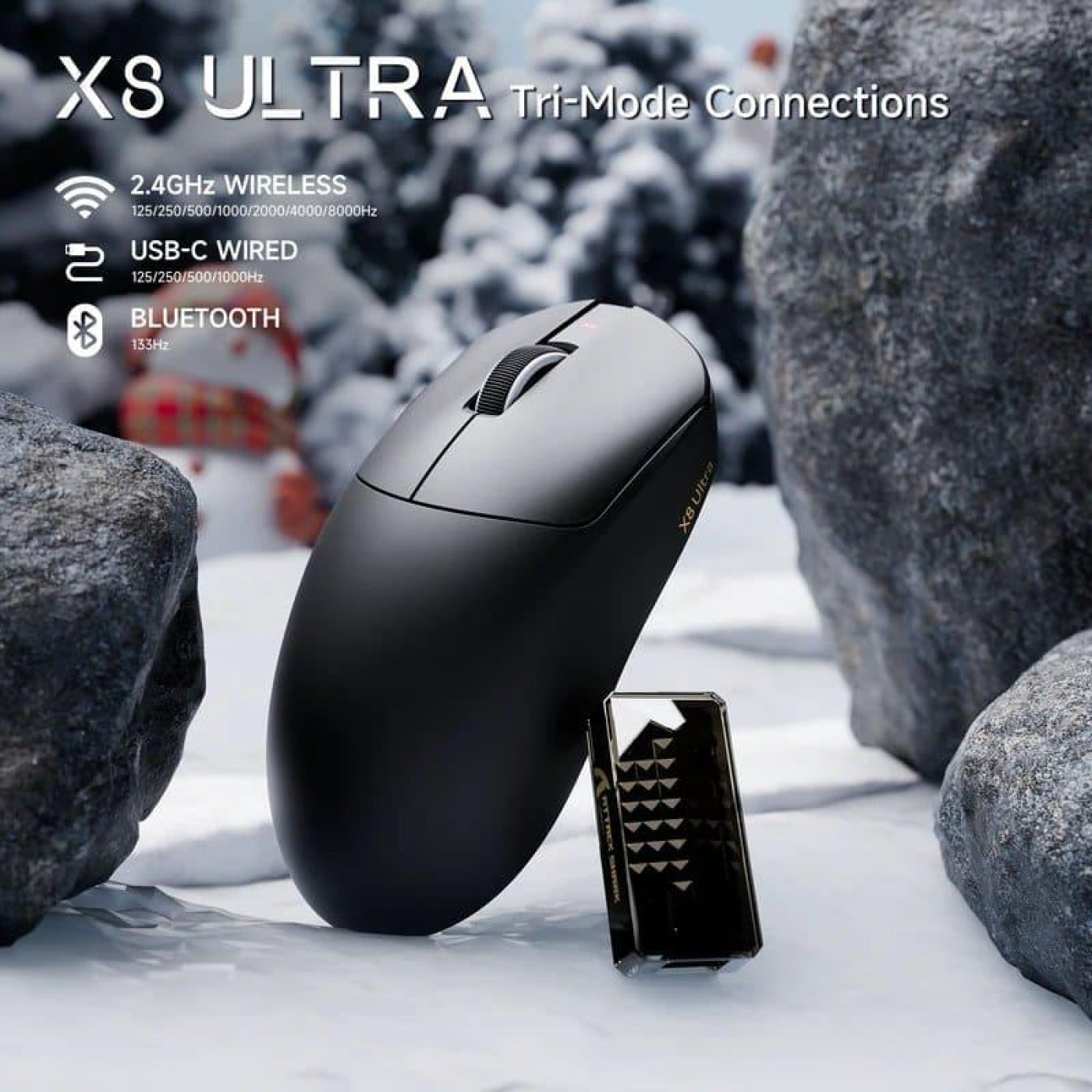 Мышь Attack Shark X8 Ultra Wireless (AS-6972792471846-B) Black (G-000003625)