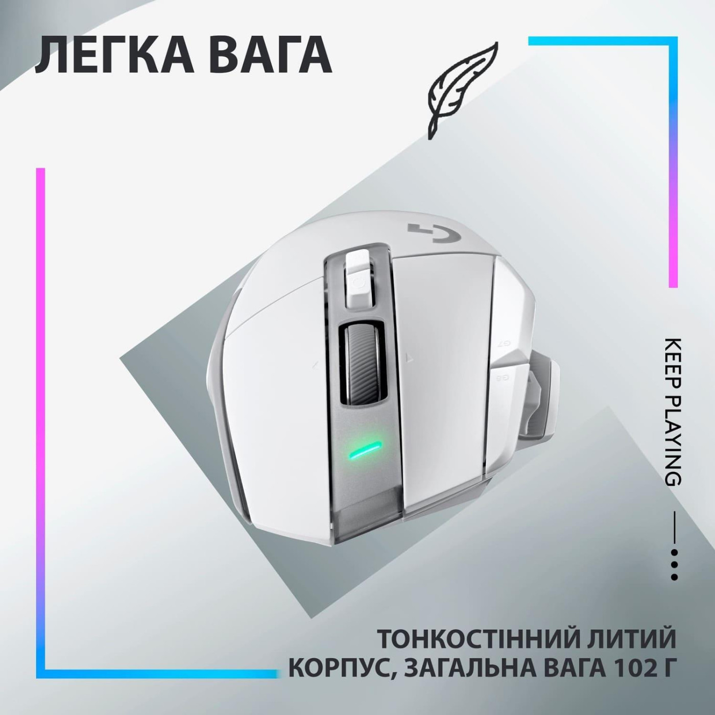 Бездротова миша Logitech G502 X Lightspeed Wireless White (910-006189)