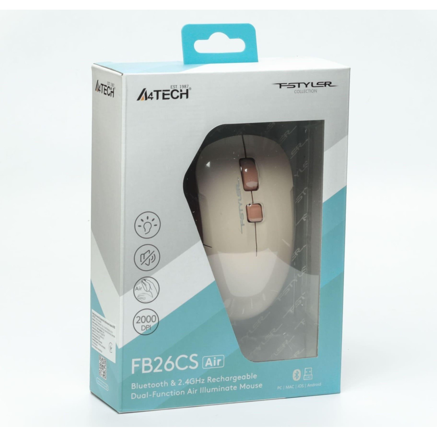 Бездротова миша A4Tech Fstyler FB26CS Air2 Wireless Cafe Latte (FB26CS Air2 (Cafe Latte))