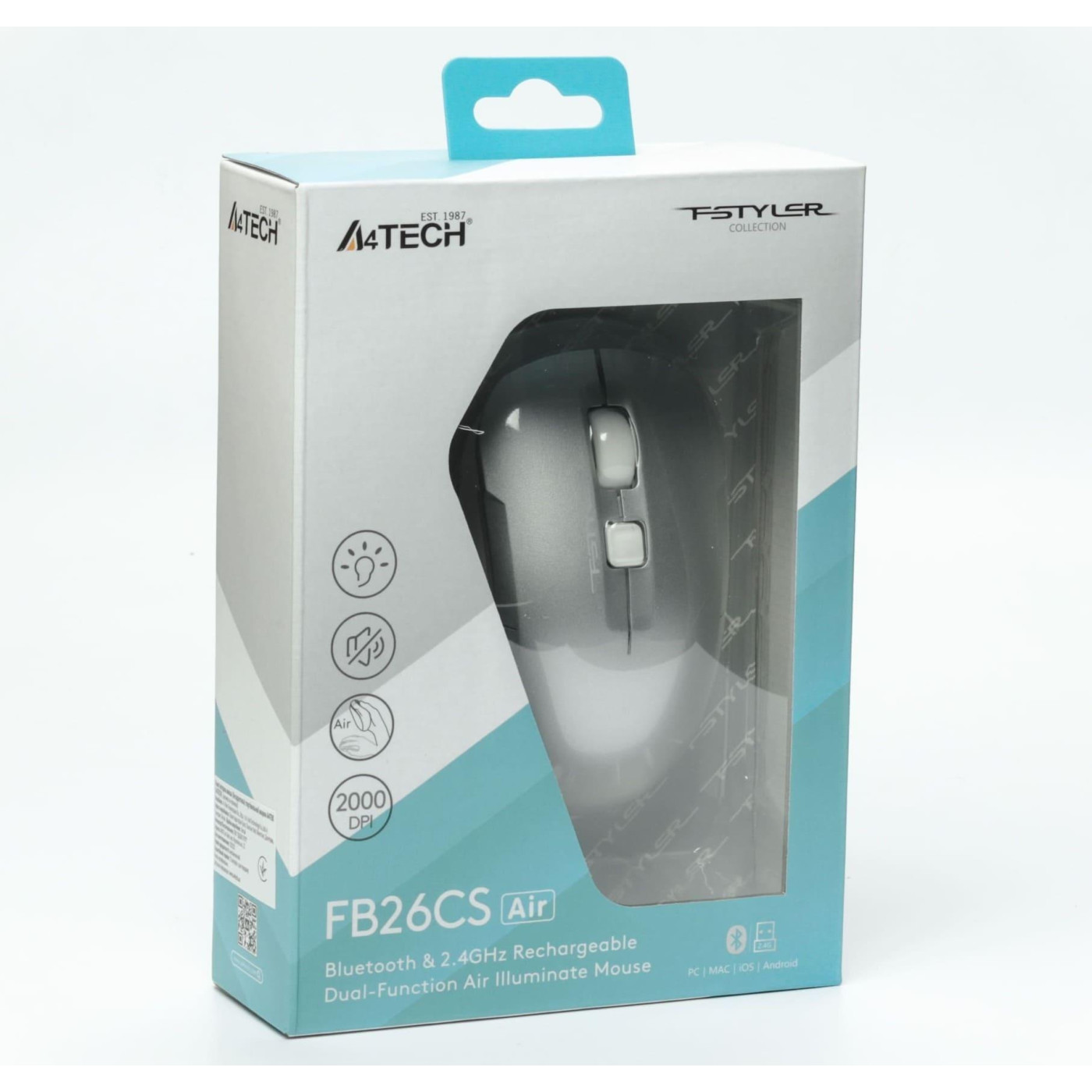 Миша A4Tech Fstyler FB26CS Air Wireless Icy White (FB26CS Air (Icy White))