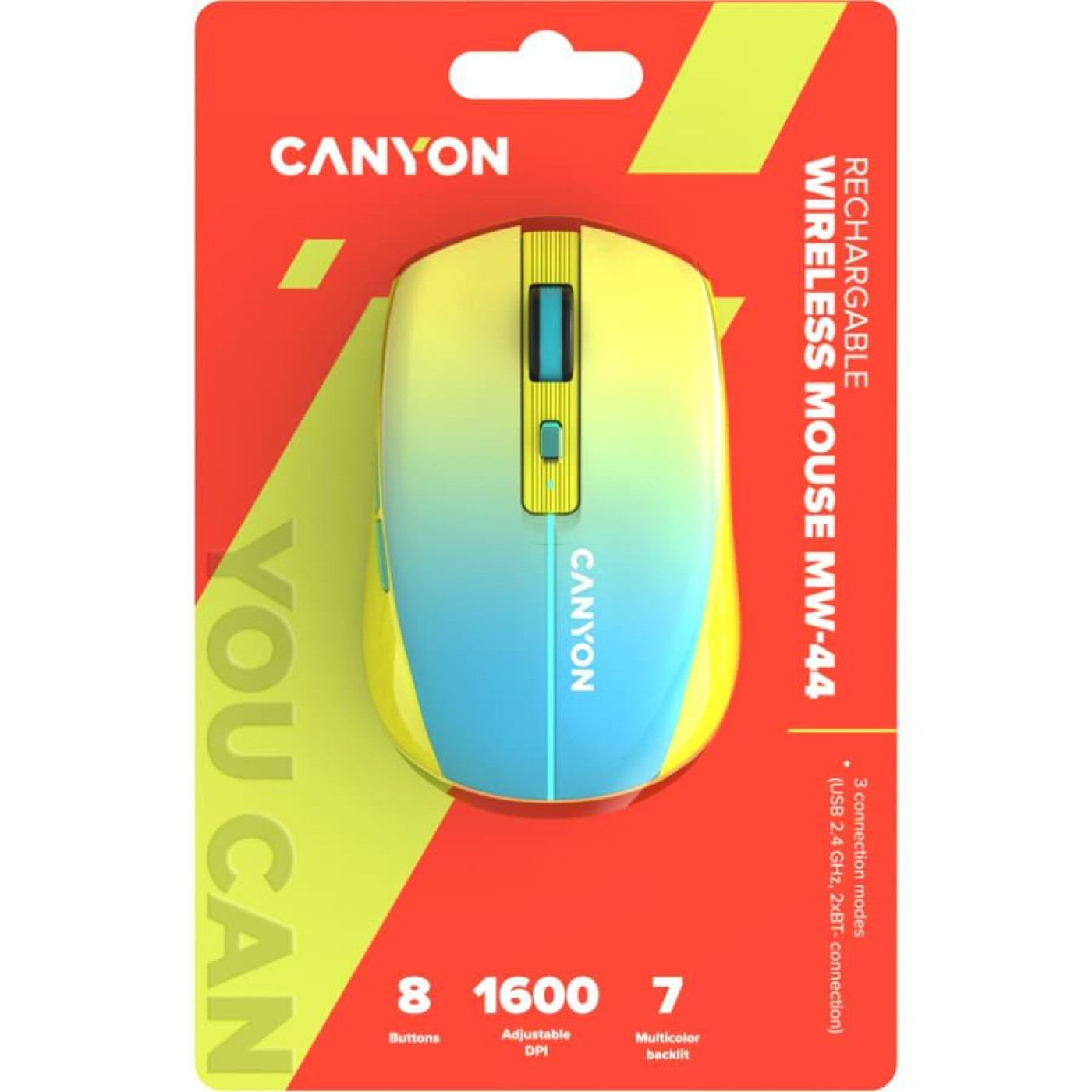 Мышь Canyon MW-44 Wireless Charge Yellow Blue (CNS-CMSW44UA)