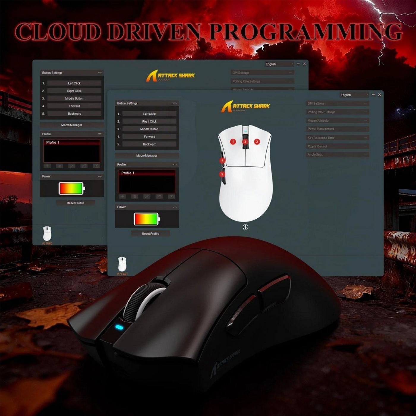 Миша Attack Shark V3 Pro Wireless (AS-6972792472577-B) Black (G-000004008)